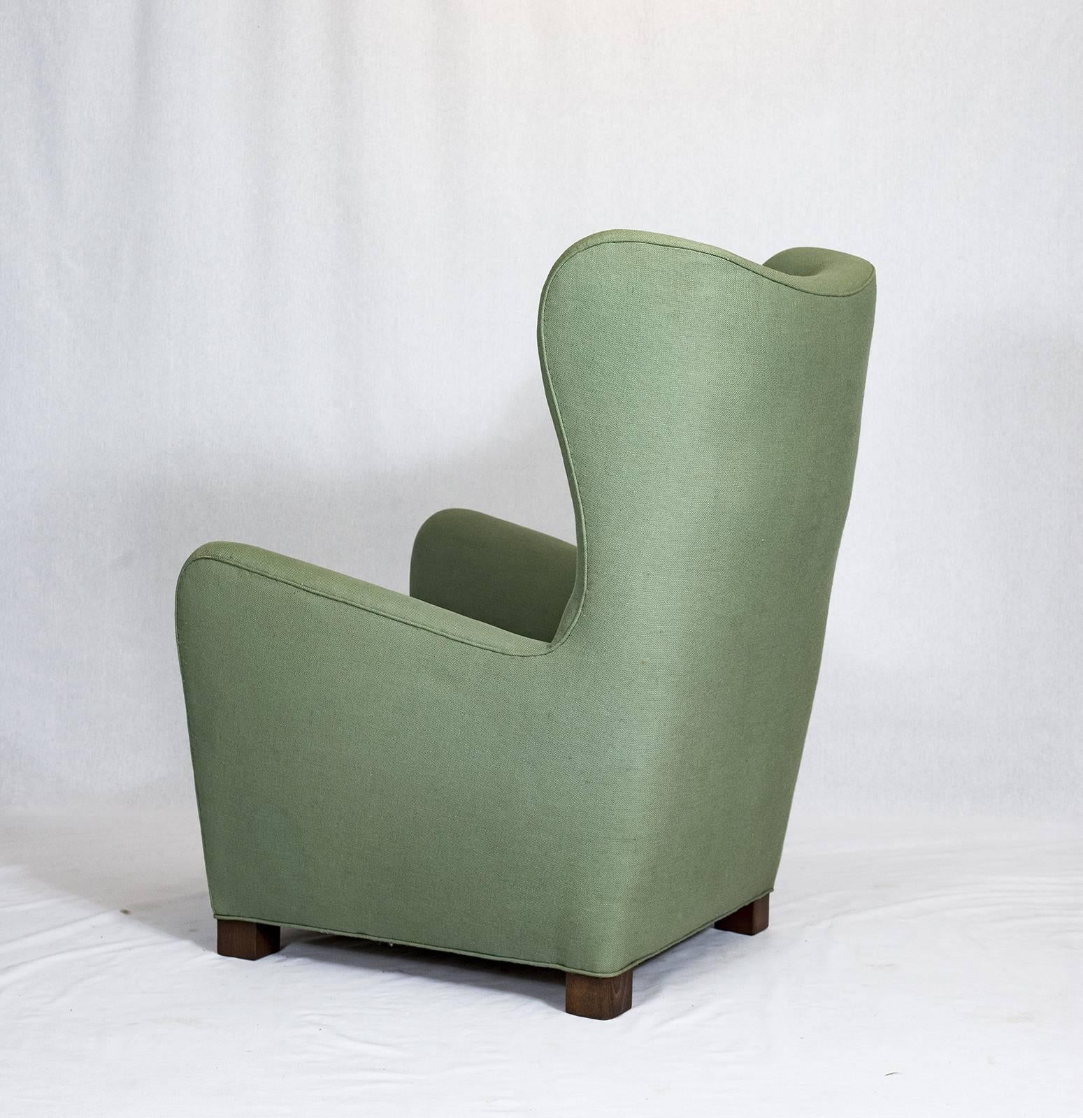 Fritz Hansen High Back Lounge Chair In Good Condition In Los Angeles, CA