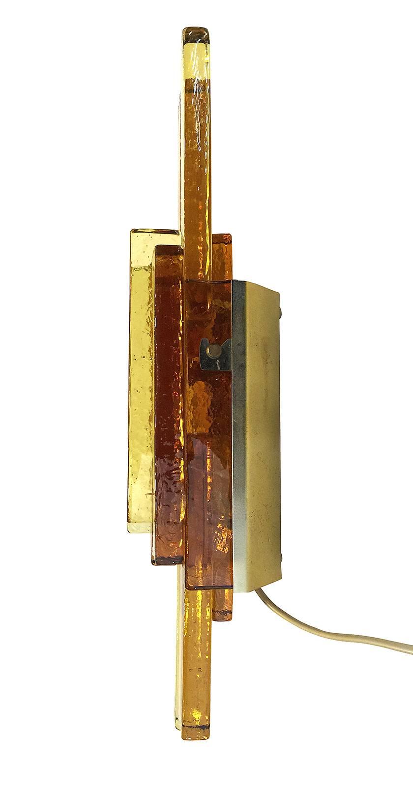 Danish Pair of Glass Wall Sconces by Svend Aage Holm Sorensen