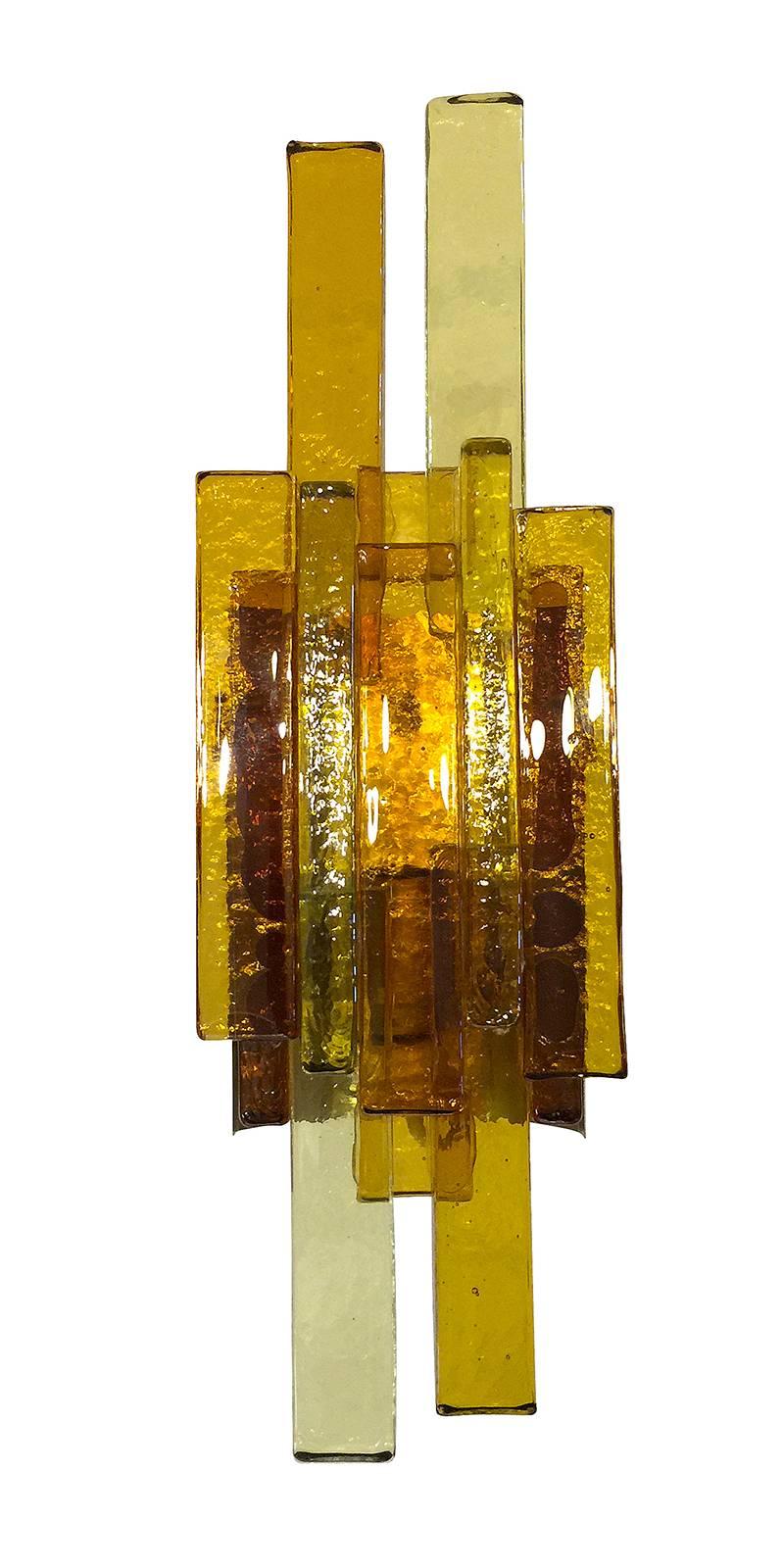 Pair of glass wall sconces by Svend Aage Holm Sorensen.    Store formerly known as ARTFUL DODGER INC