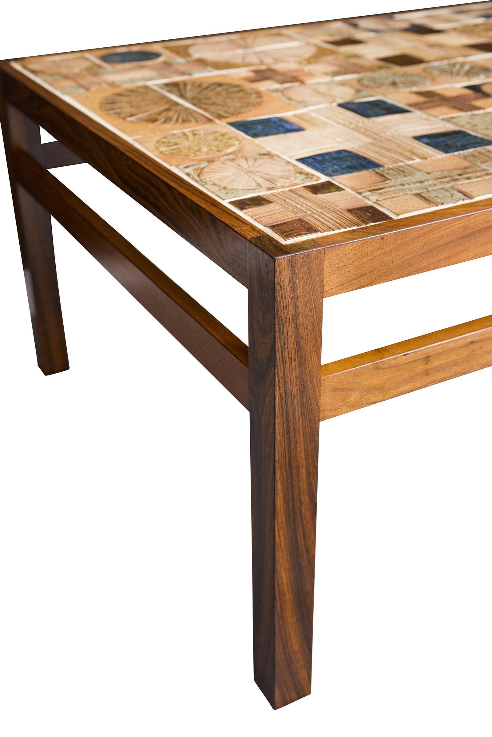 Tue Poulsen Tile Coffee Table In Excellent Condition In Los Angeles, CA