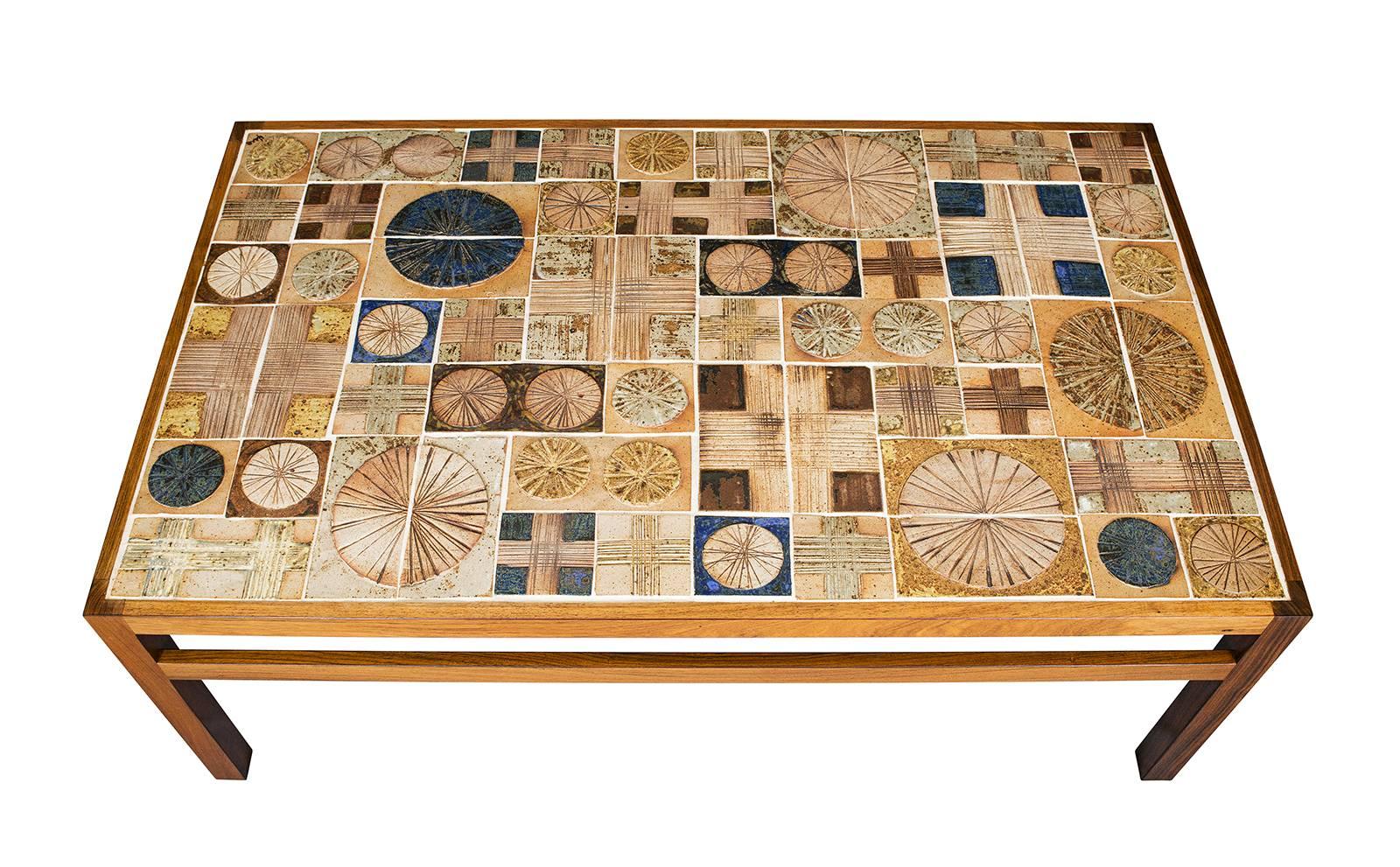 Danish Tue Poulsen Tile Coffee Table