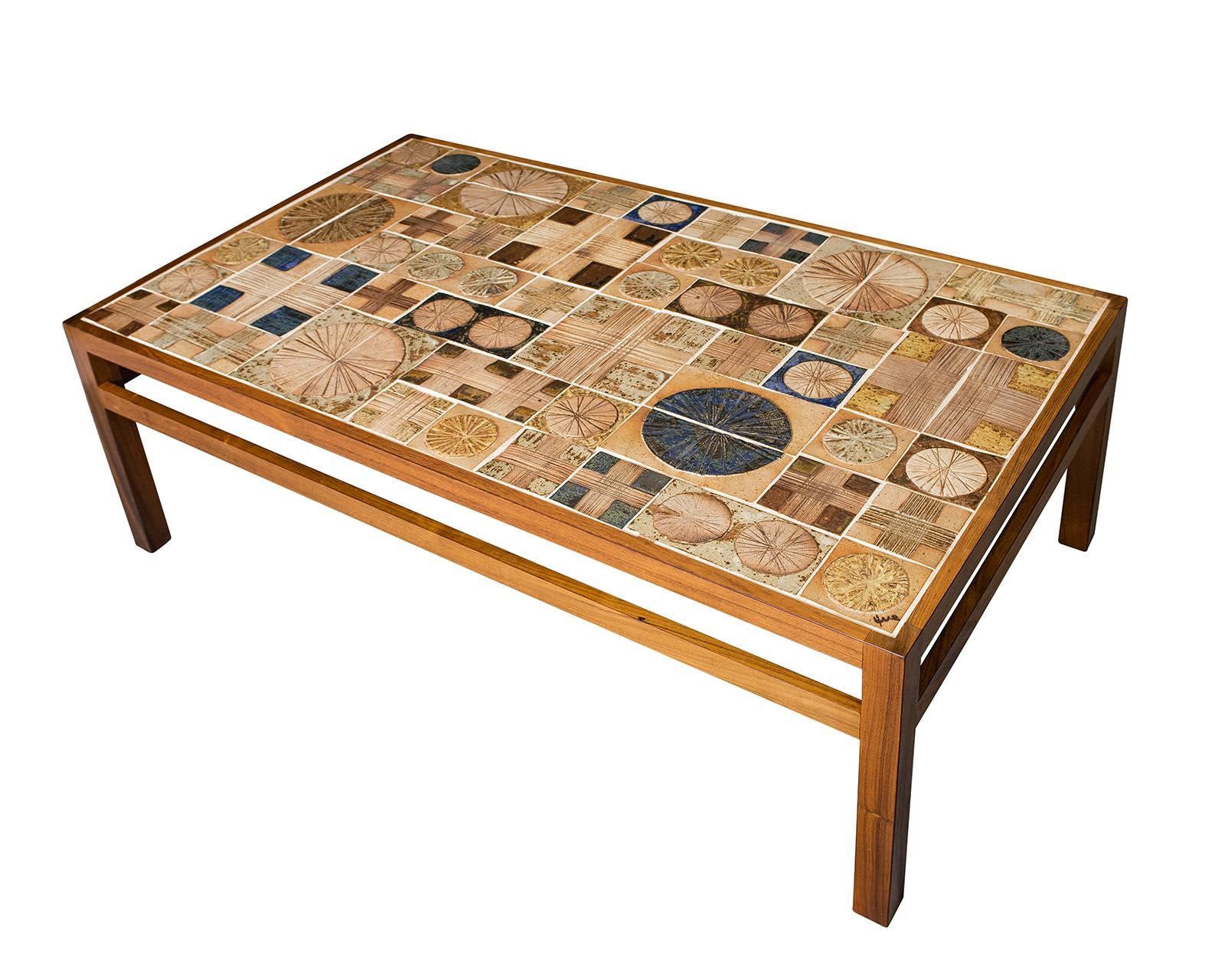 Tue Poulsen tile coffee table. Signed TUE.   Store formerly known as ARTFUL DODGER INC 