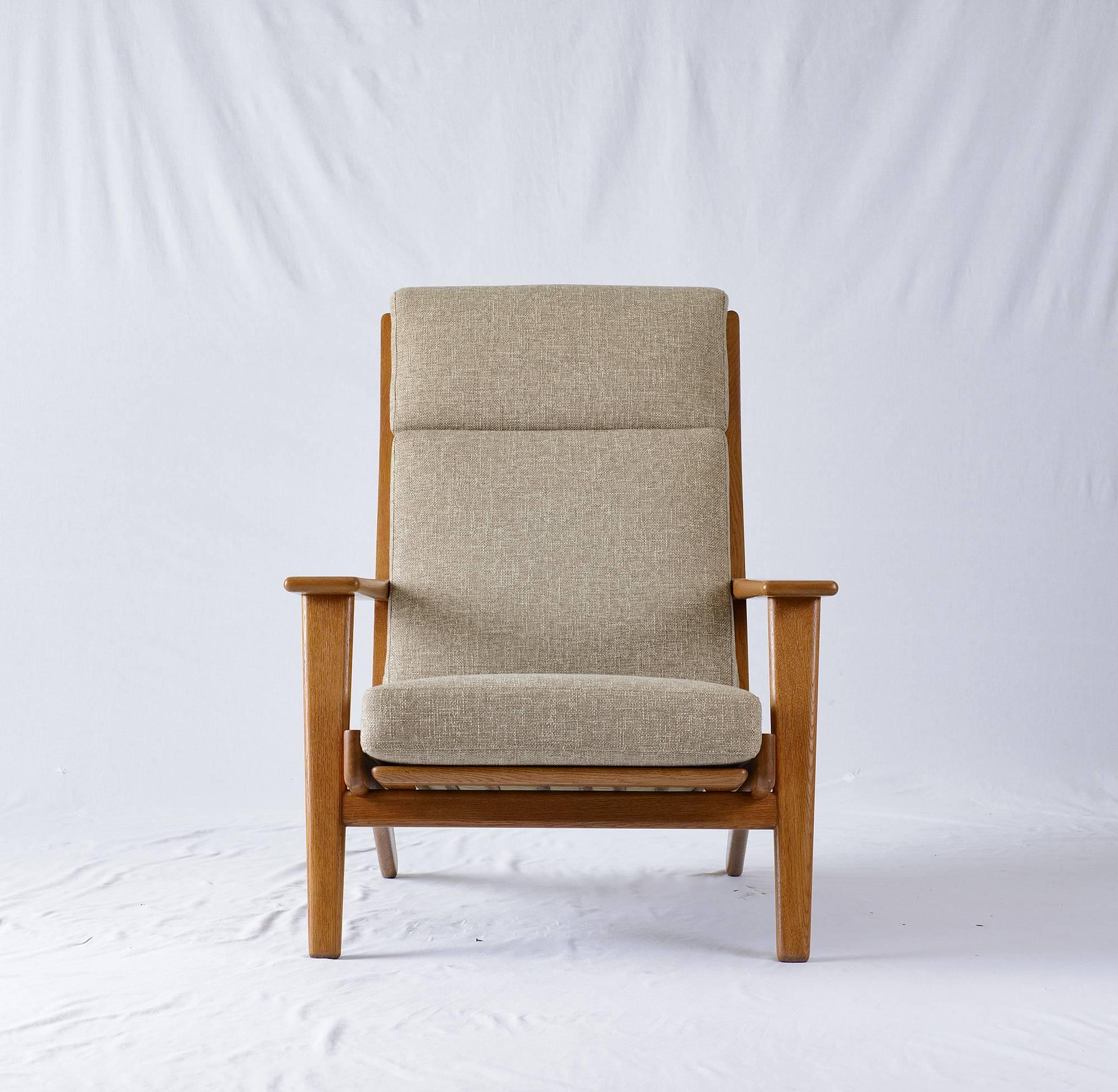 Hans Wegner GE-290 high back armchair designed in 1953 and produced by GETAMA.