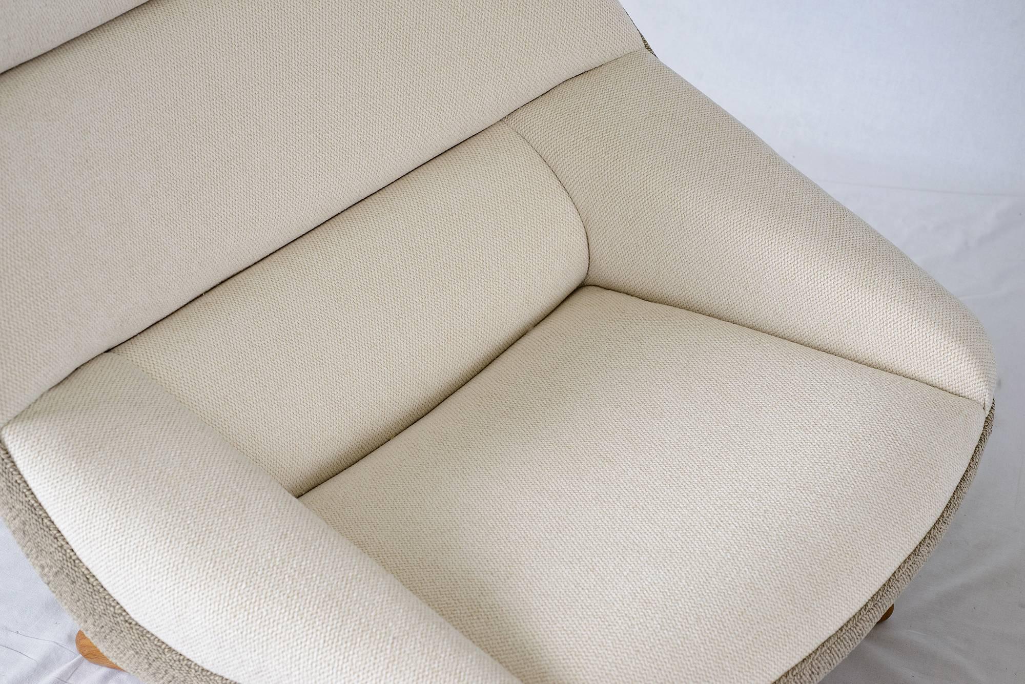 Fabric Illum Wikkelsø ML-91 Lounge Chair and Footstool