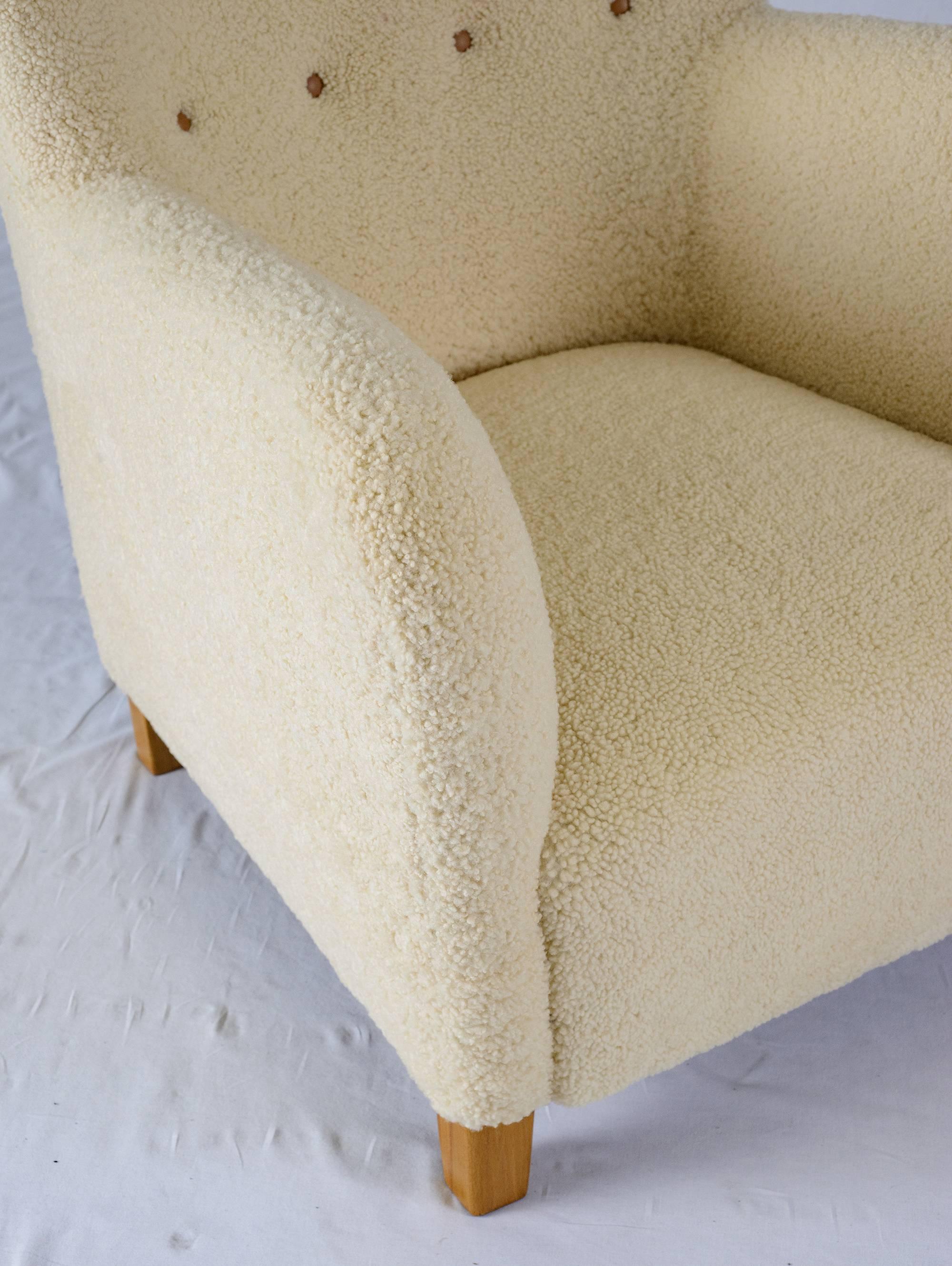 Fritz Hansen Sheepskin High Back Chair 2