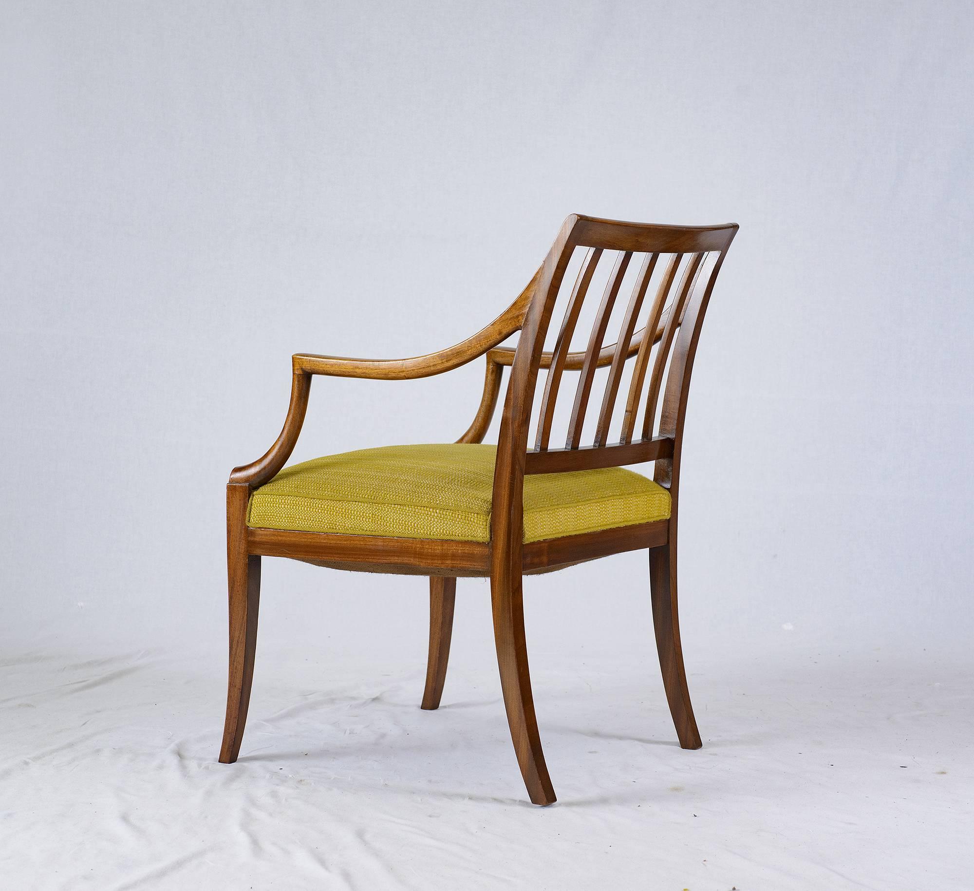 Fabric Frits Henningsen Armchair For Sale