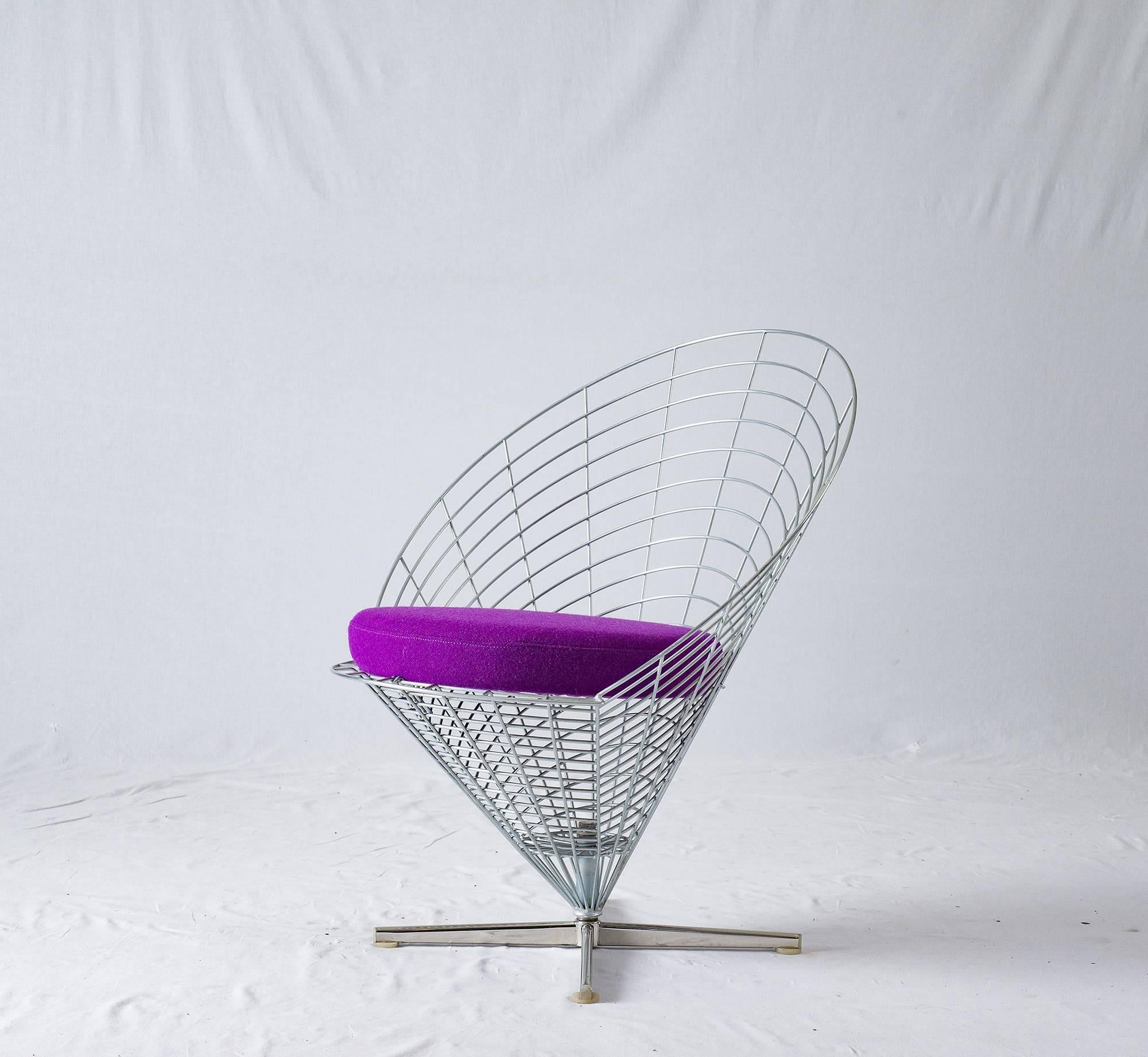 verner panton wire cone chair