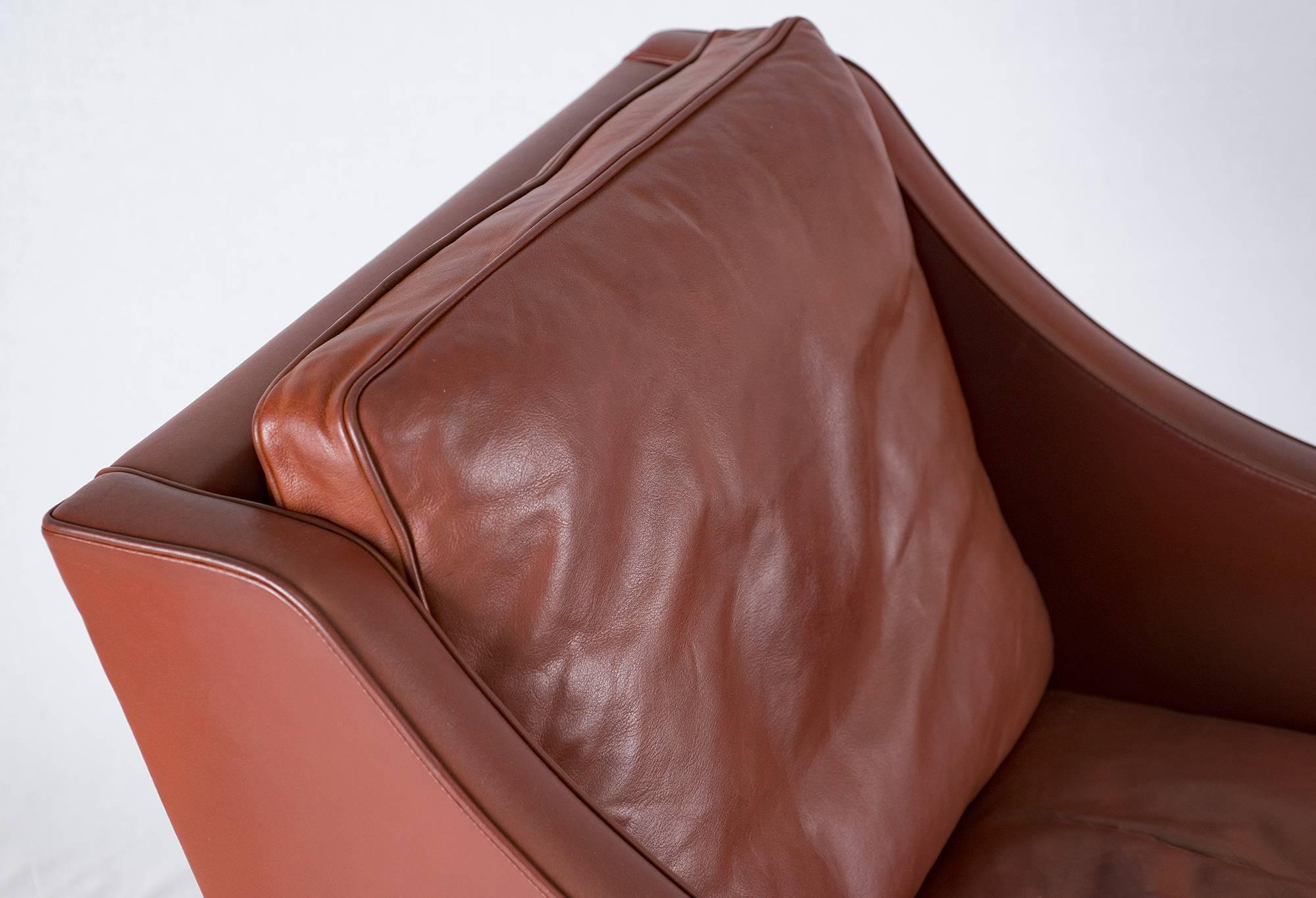Leather Børge Mogensen Lounge Chair For Sale