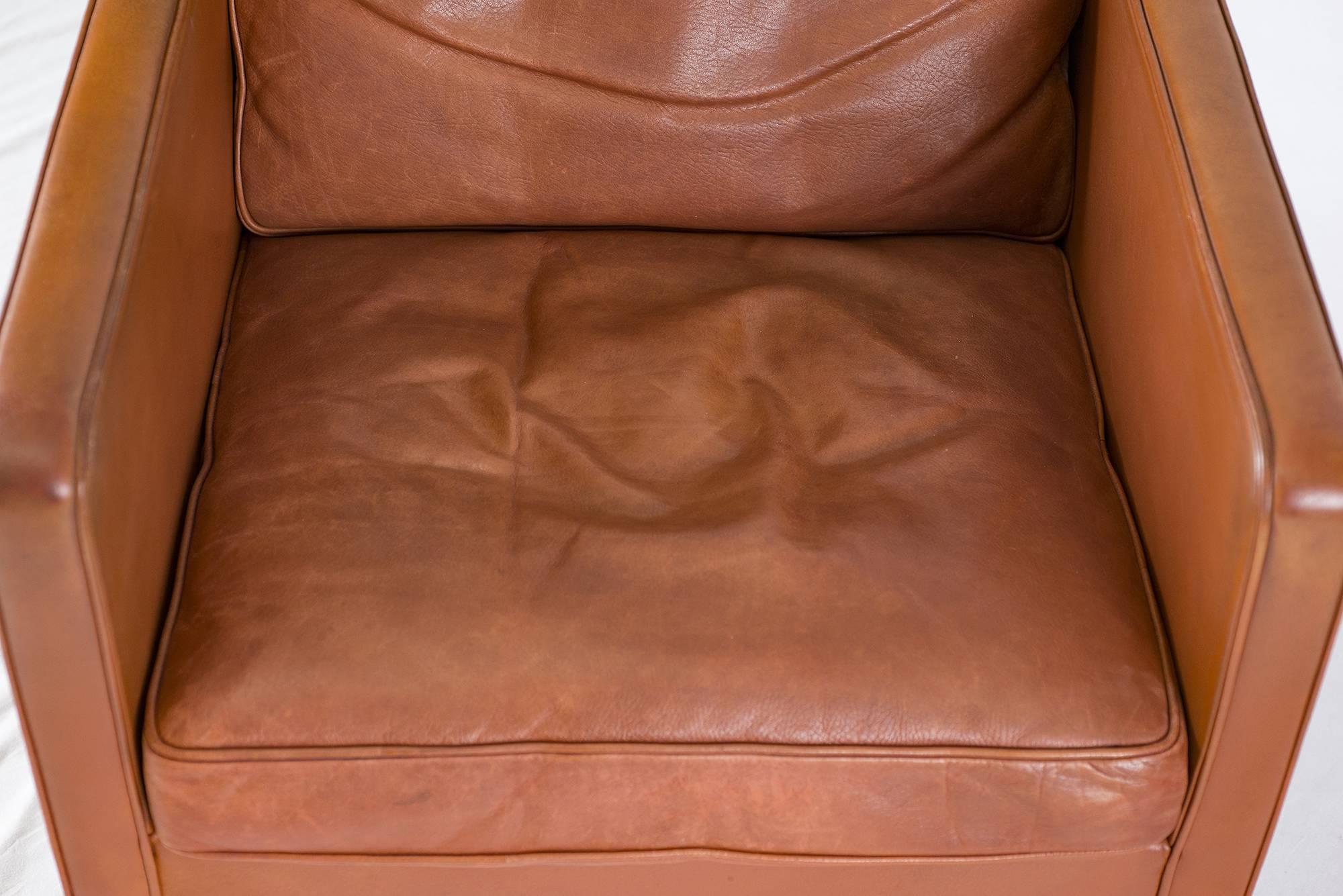 Børge Mogensen Leather Lounge Chair 3