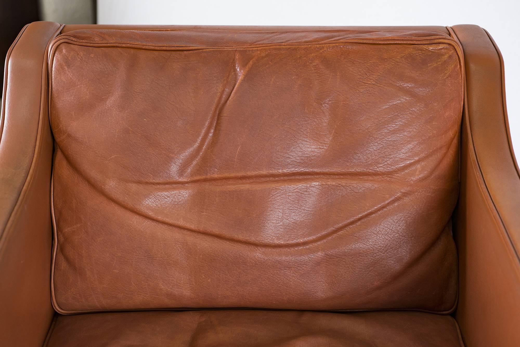 Børge Mogensen Leather Lounge Chair 4