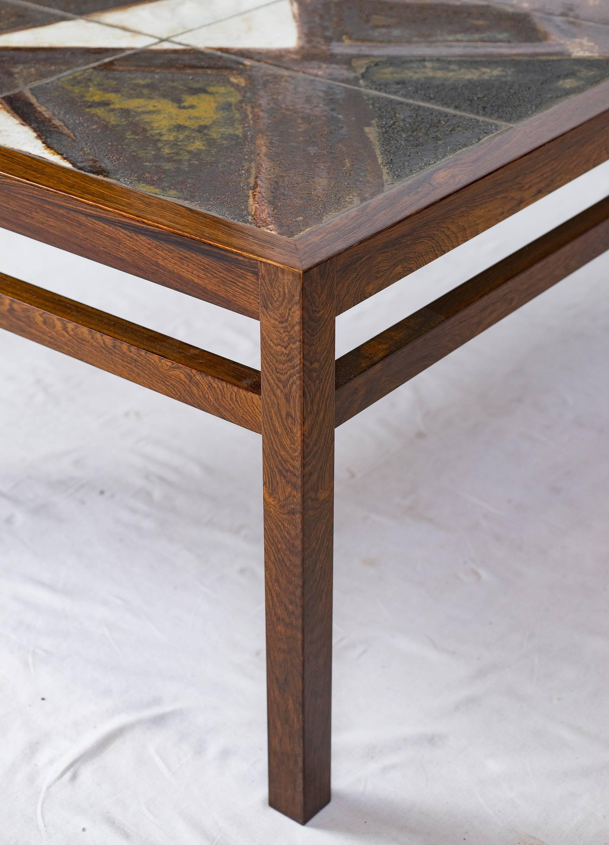 Danish Rosewood Abstract Tile Coffee Table 3