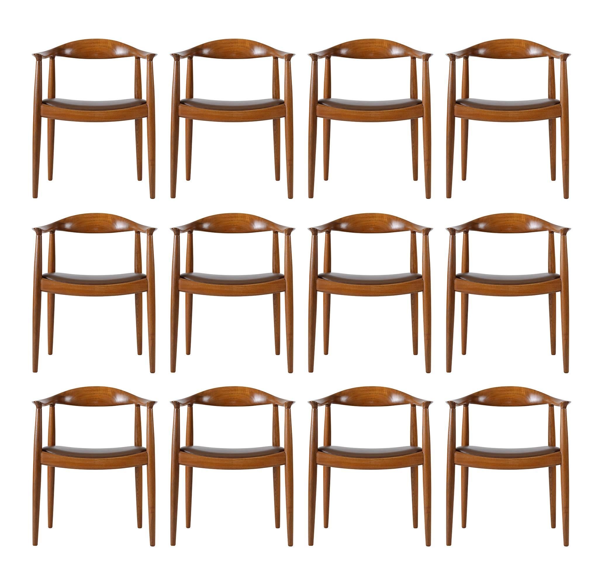 Ensemble de 12 chaises Hans Wegner JH-503