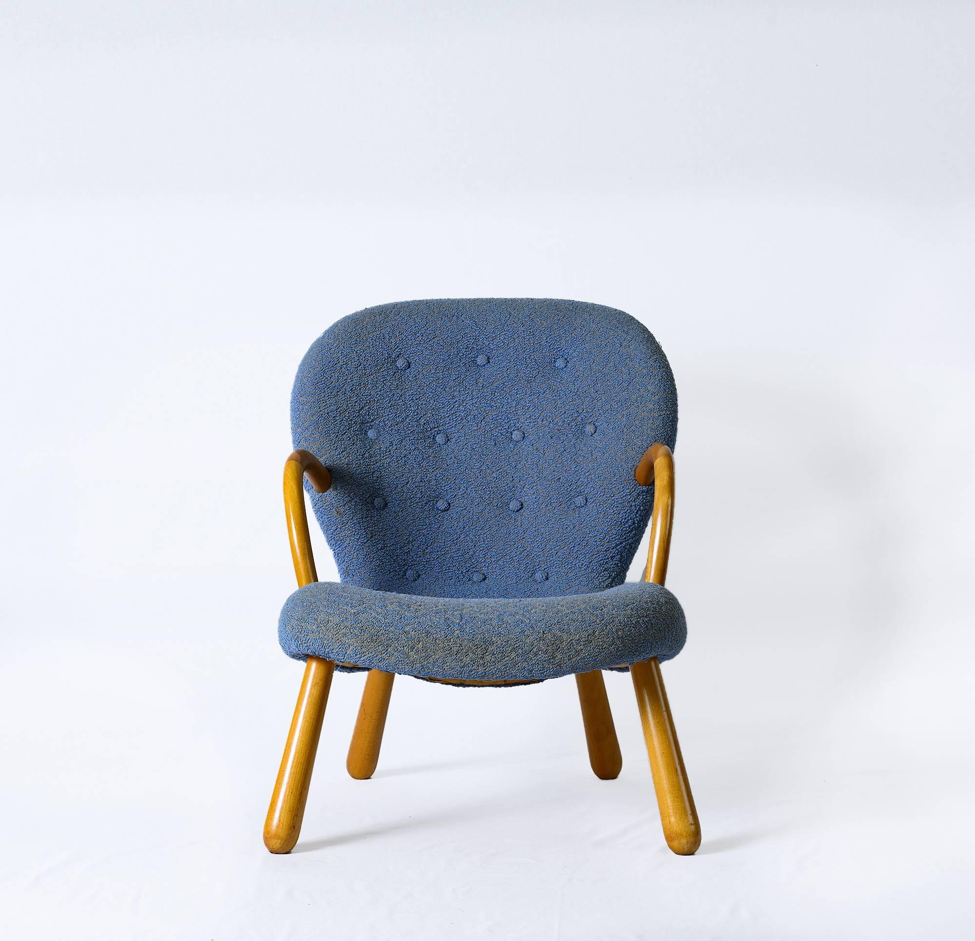Philip Arctander "Clam" chair in the original upholstery.