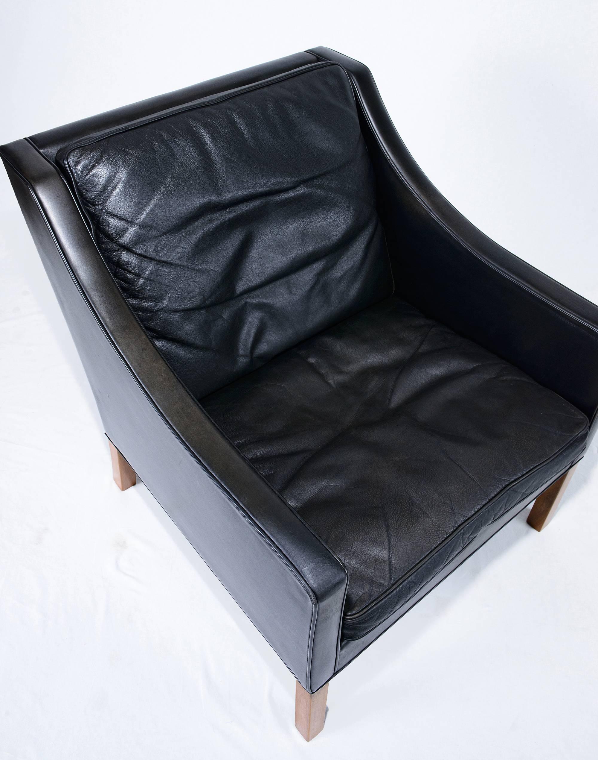 Borge Mogensen Model #2207 Leather Lounge Chair 2