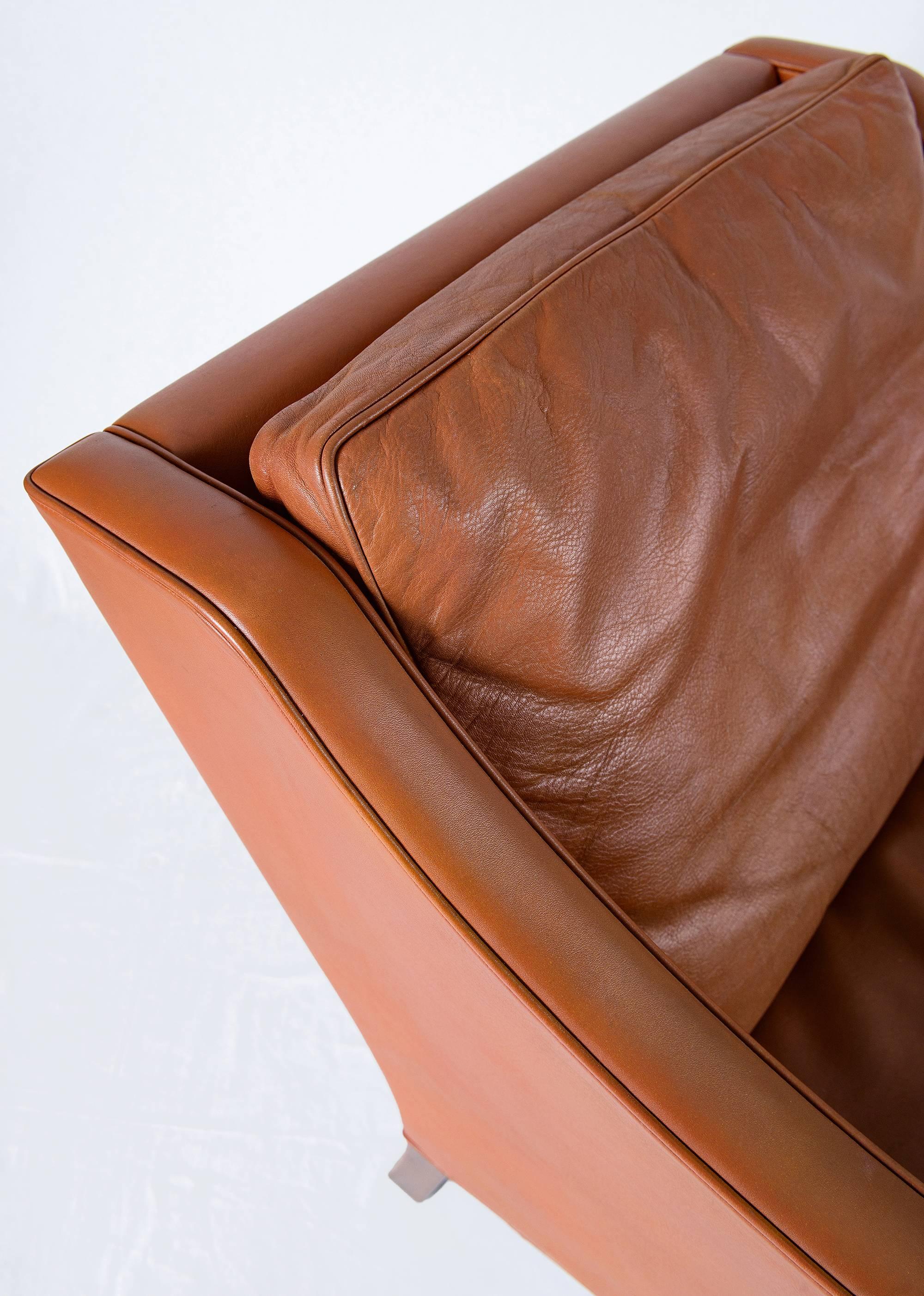 Børge Mogensen Model #2207 Leather Lounge Chair 3