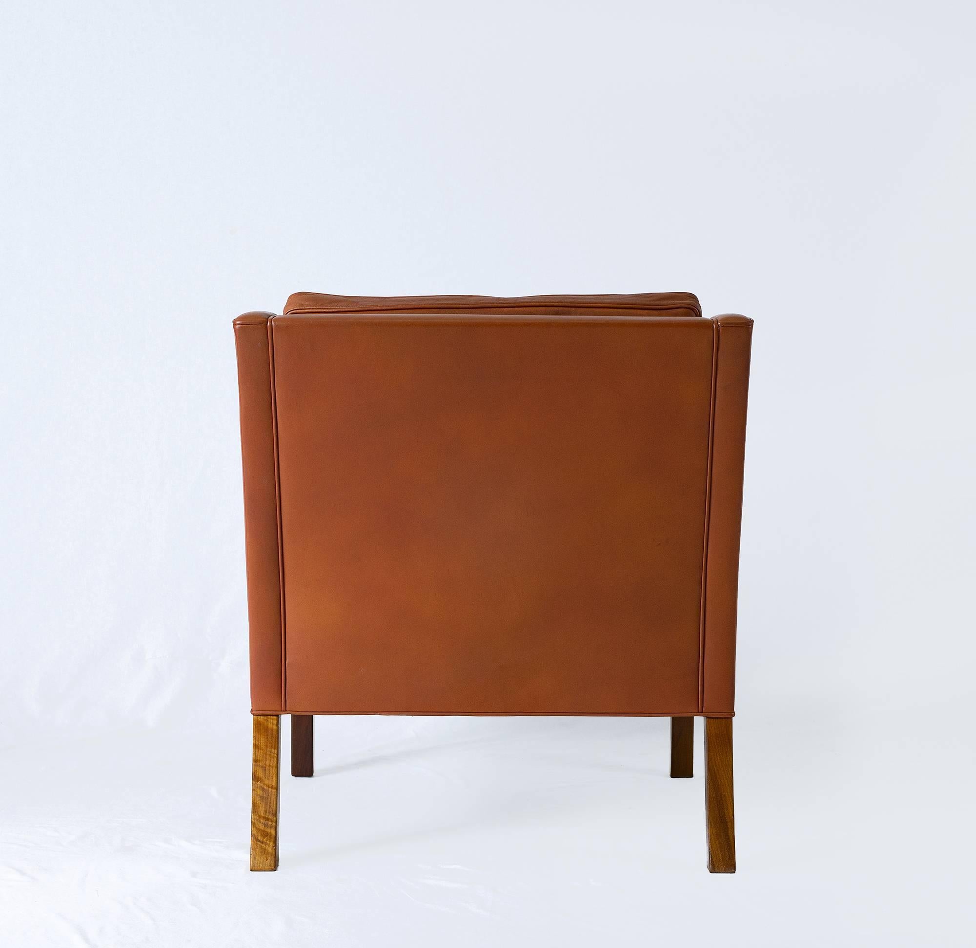 Børge Mogensen Model #2207 Leather Lounge Chair 1