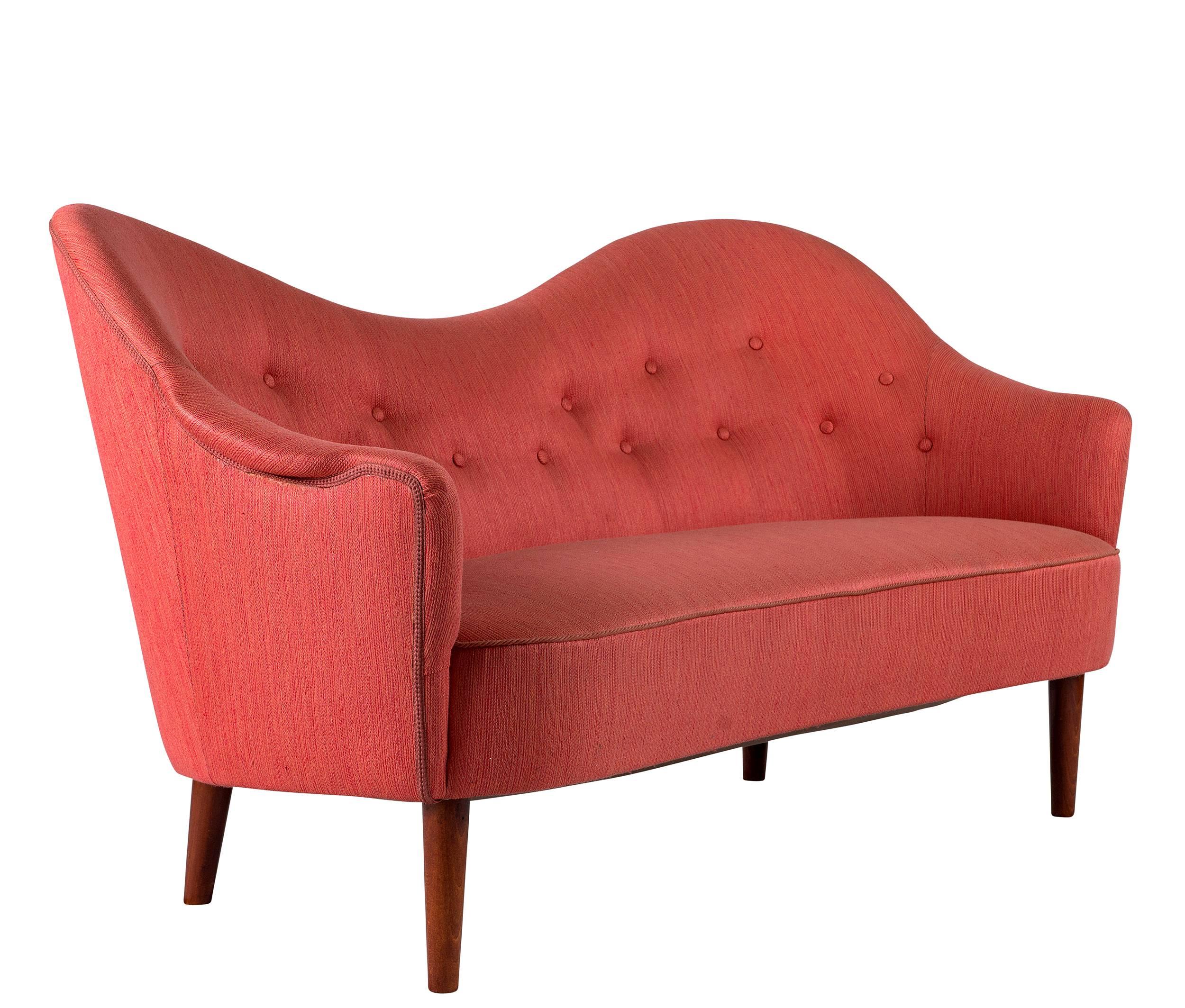 Carl Malmsten "Samspel" sofa designed in 1955 and produced by O.H. Sjogren.
