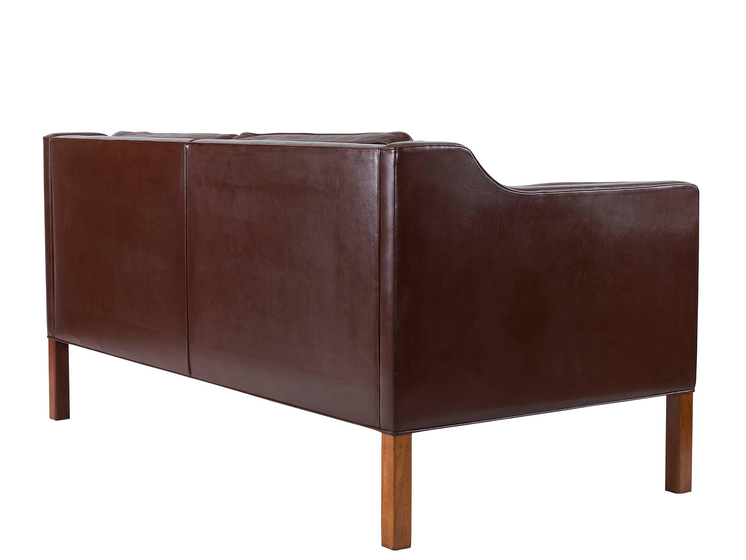 Scandinavian Modern Børge Mogensen Model #2212 Two-Seat Sofa For Sale