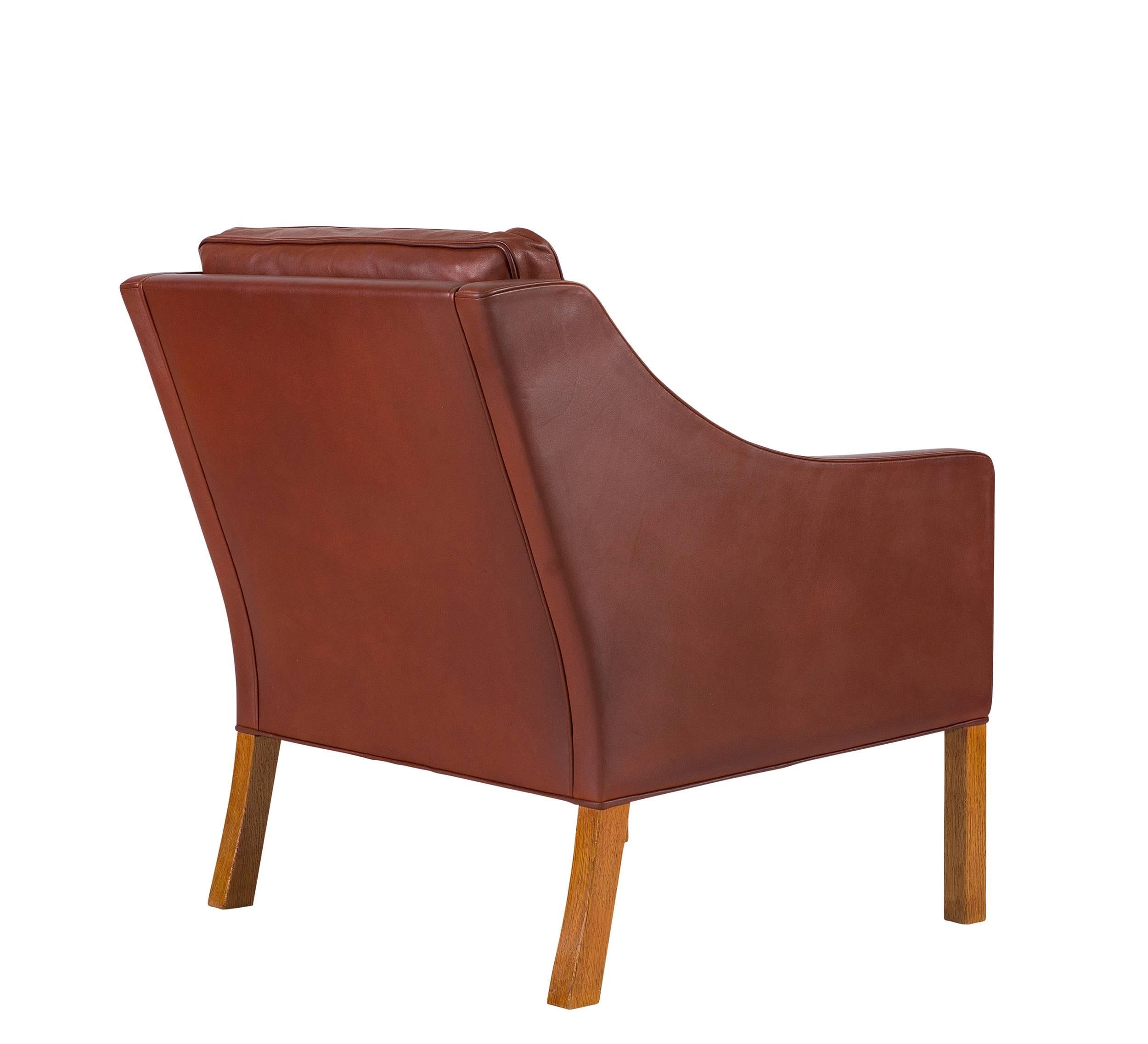 Børge Mogensen Model #2207 Leather Lounge Chair 2