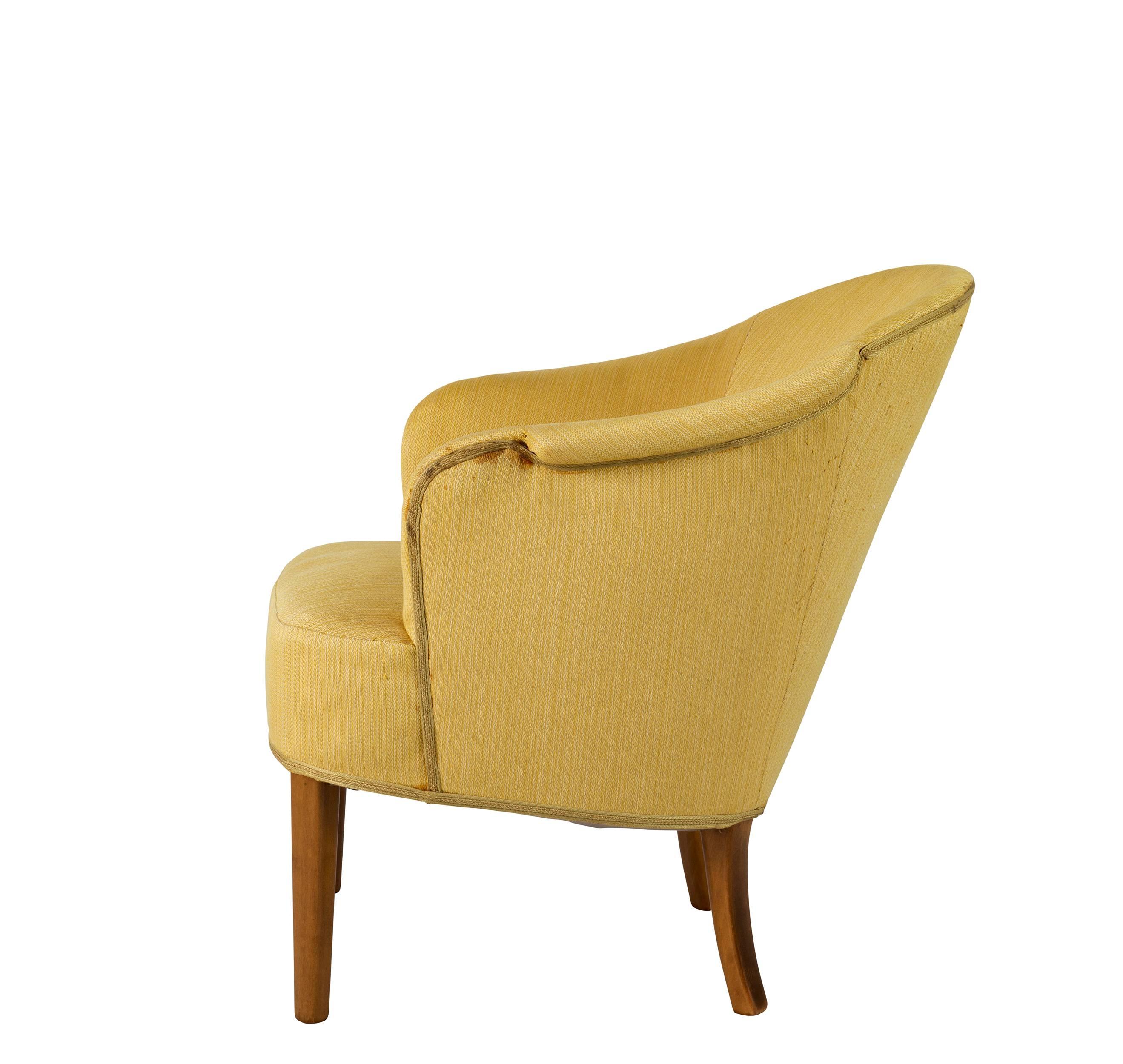 Swedish Pair of Carl Malmsten Lounge Chair