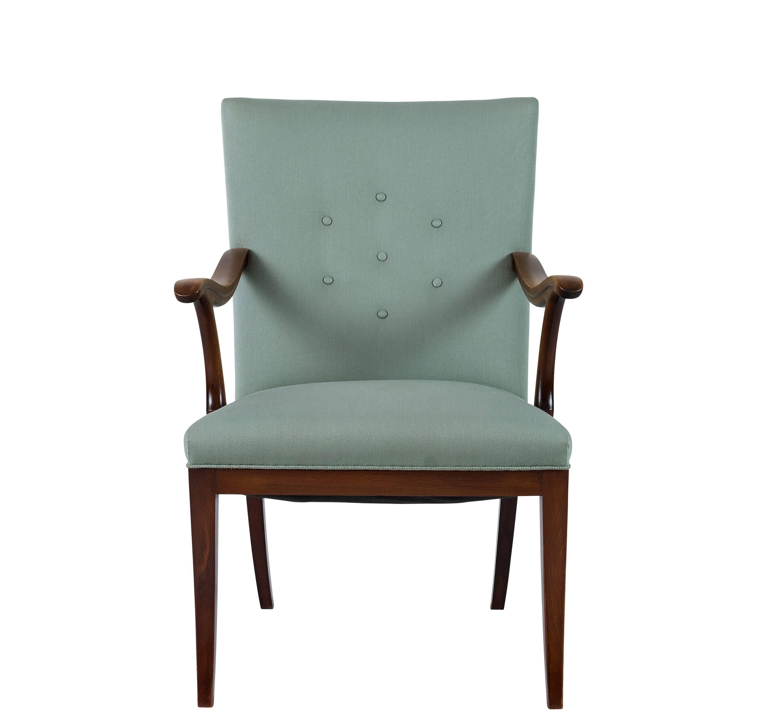 Scandinavian Modern Frits Henningsen Lounge Chair For Sale