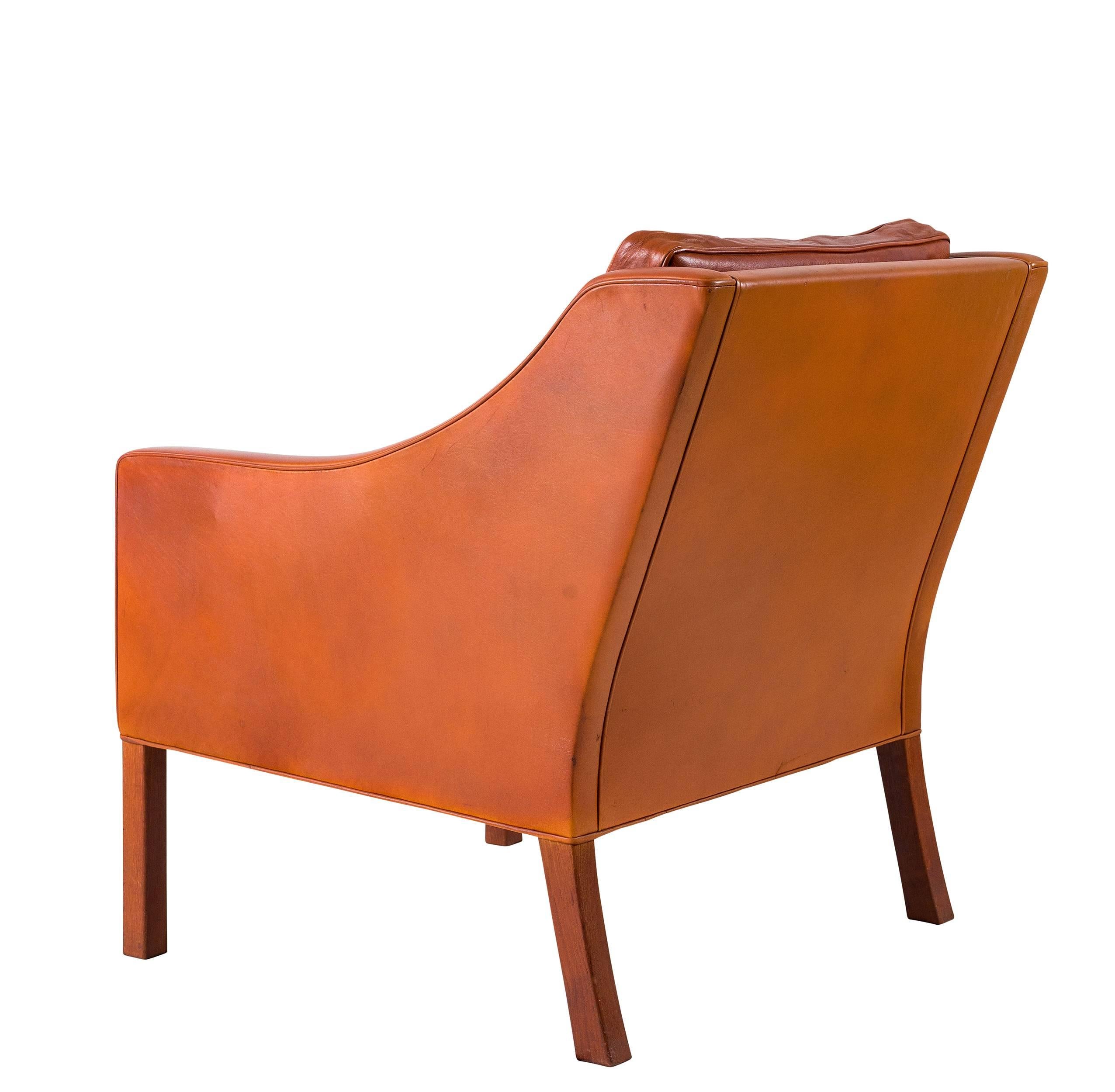Mid-20th Century Børge Mogensen Model #2207 Leather Lounge Chair