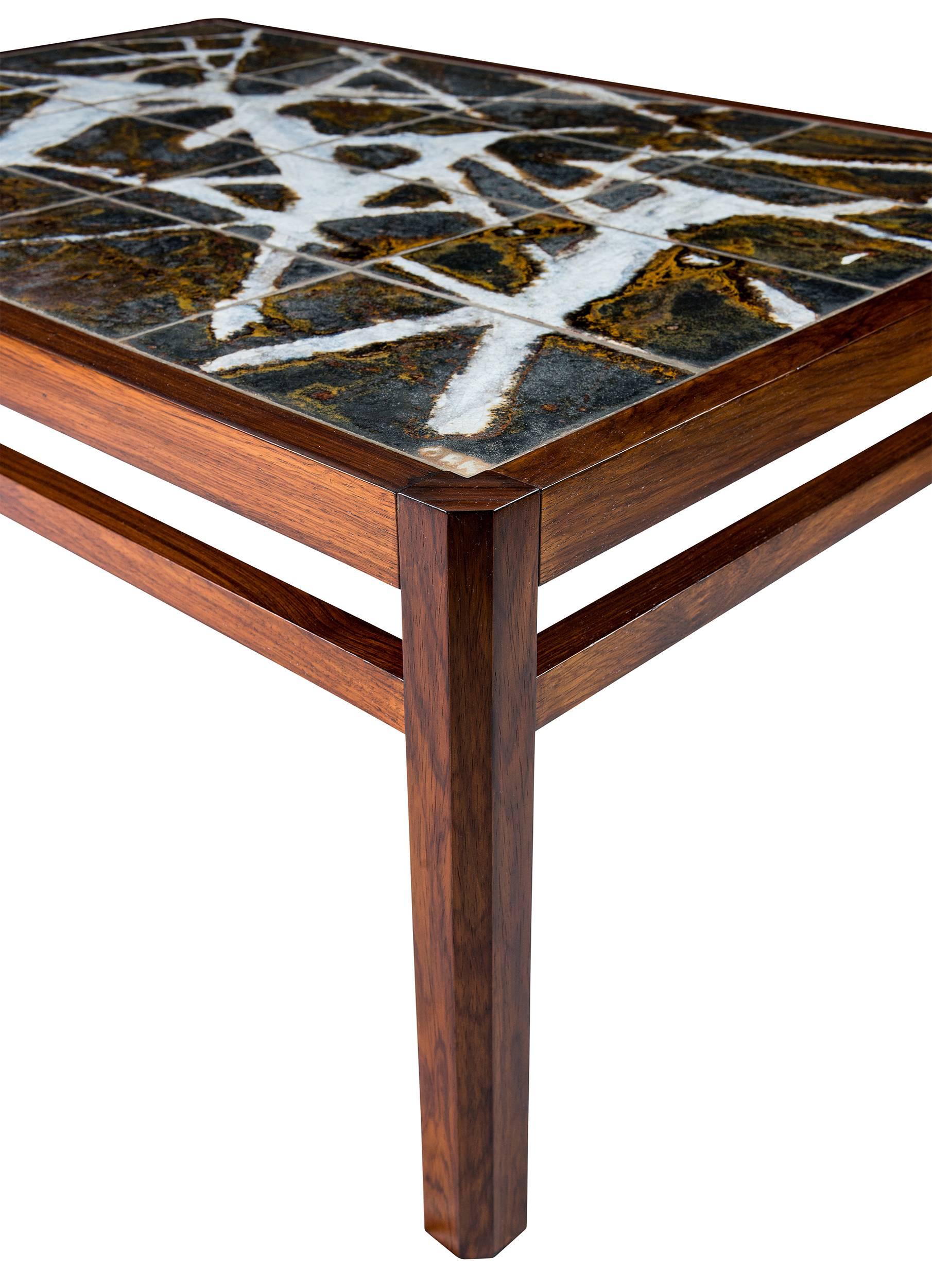 Danish Abstract Tile Coffee Table 3