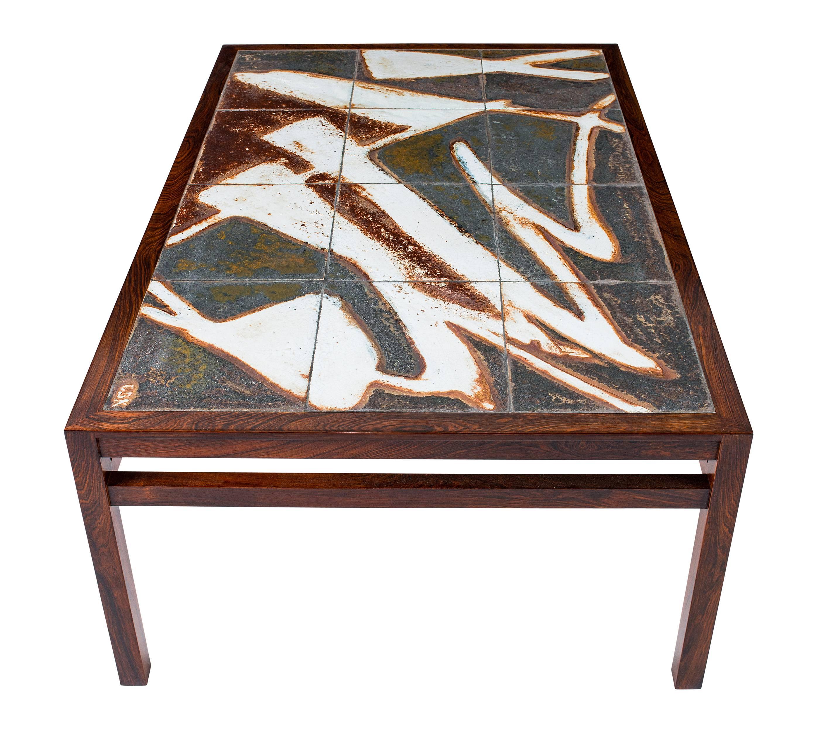 Danish Abstract Tile Coffee Table 1