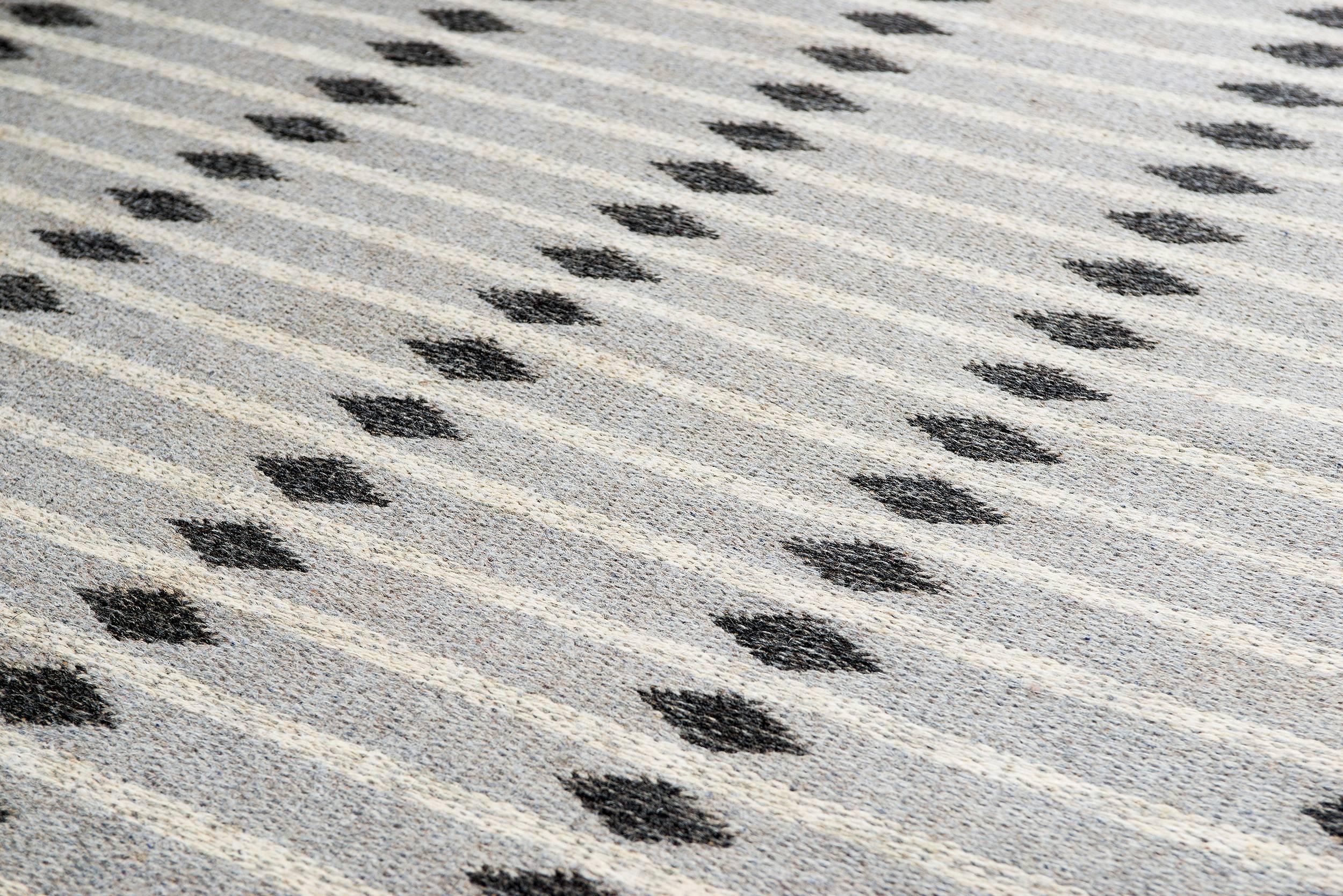 Vintage Swedish flat-weave carpet.