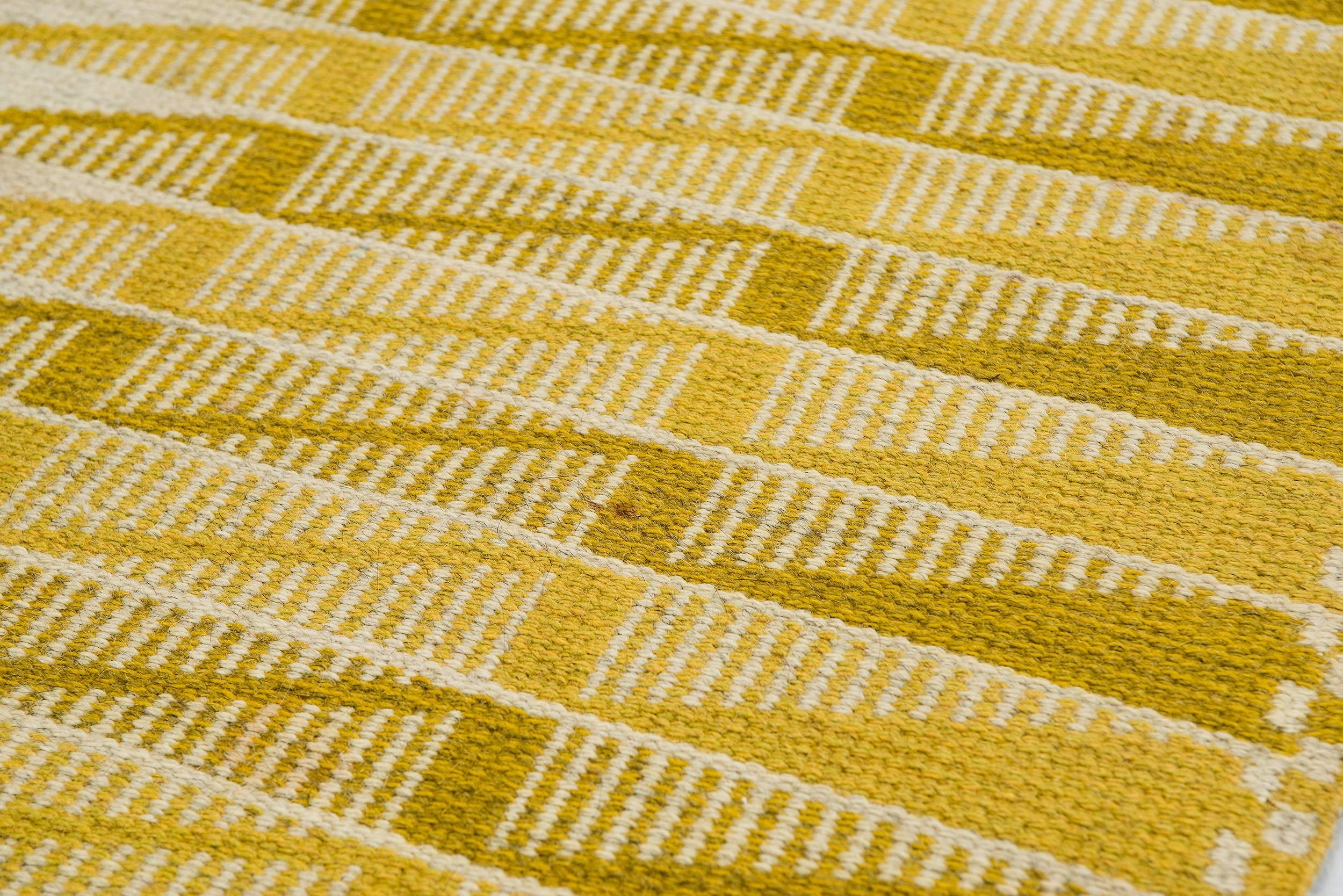 20th Century Vintage Swedish Flat-Weave Carpet