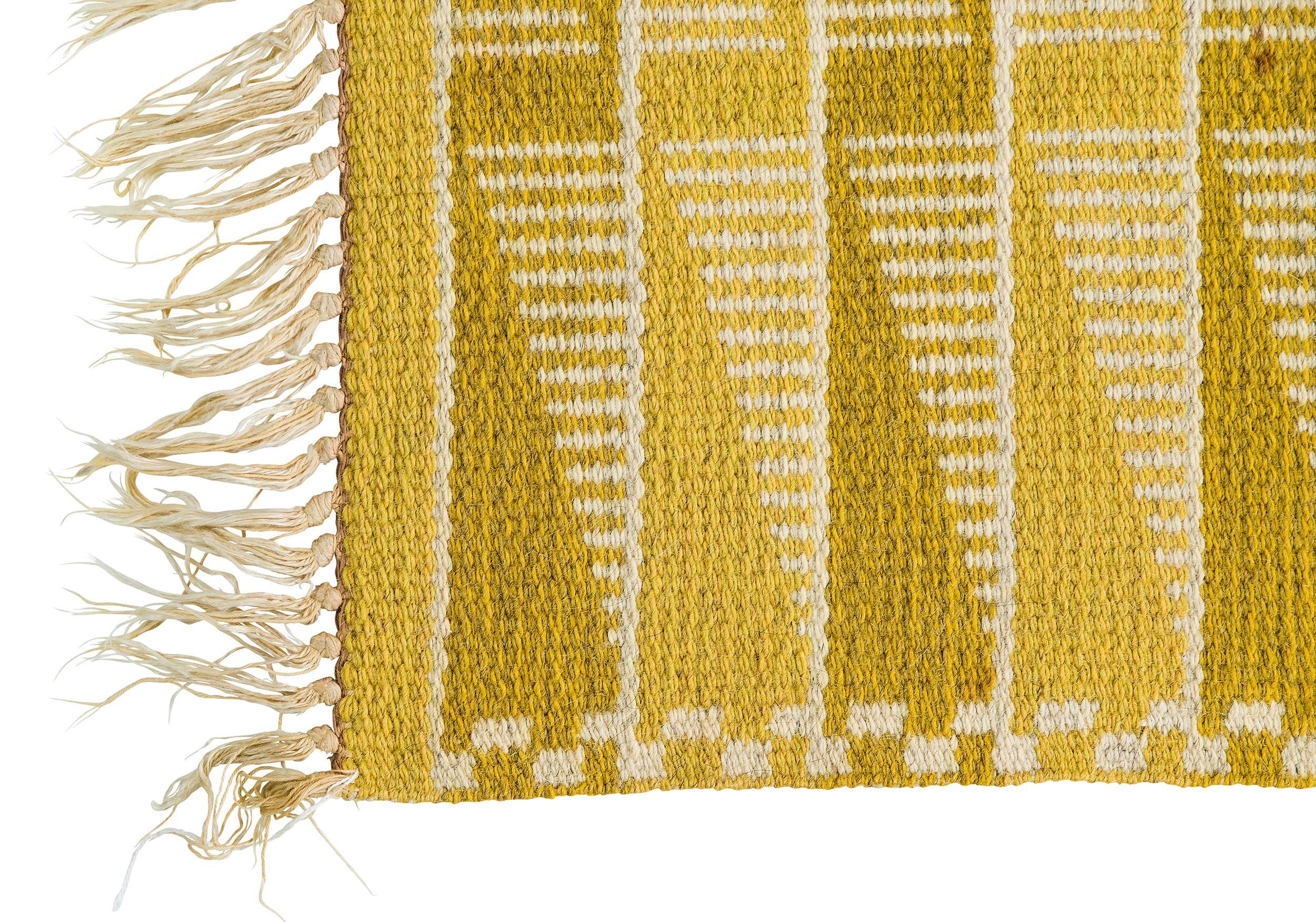 Vintage Swedish Flat-Weave Carpet 1