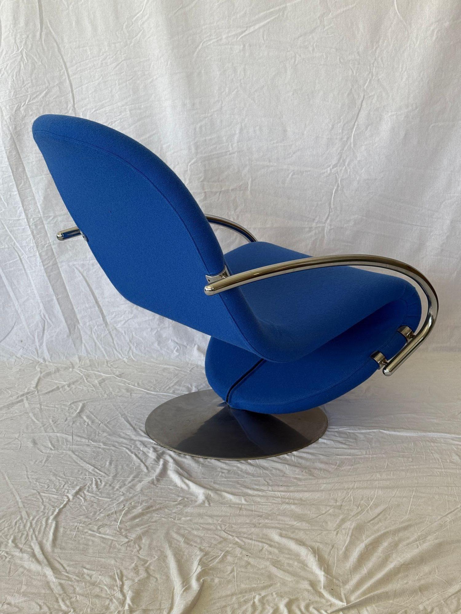 Late 20th Century Pair of Verner Panton System 1-2-3 Swivel Lounge Chairs For Sale