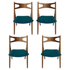 Set of 4 Hans Wegner CH-29 "Sawbuck" Dining Chairs