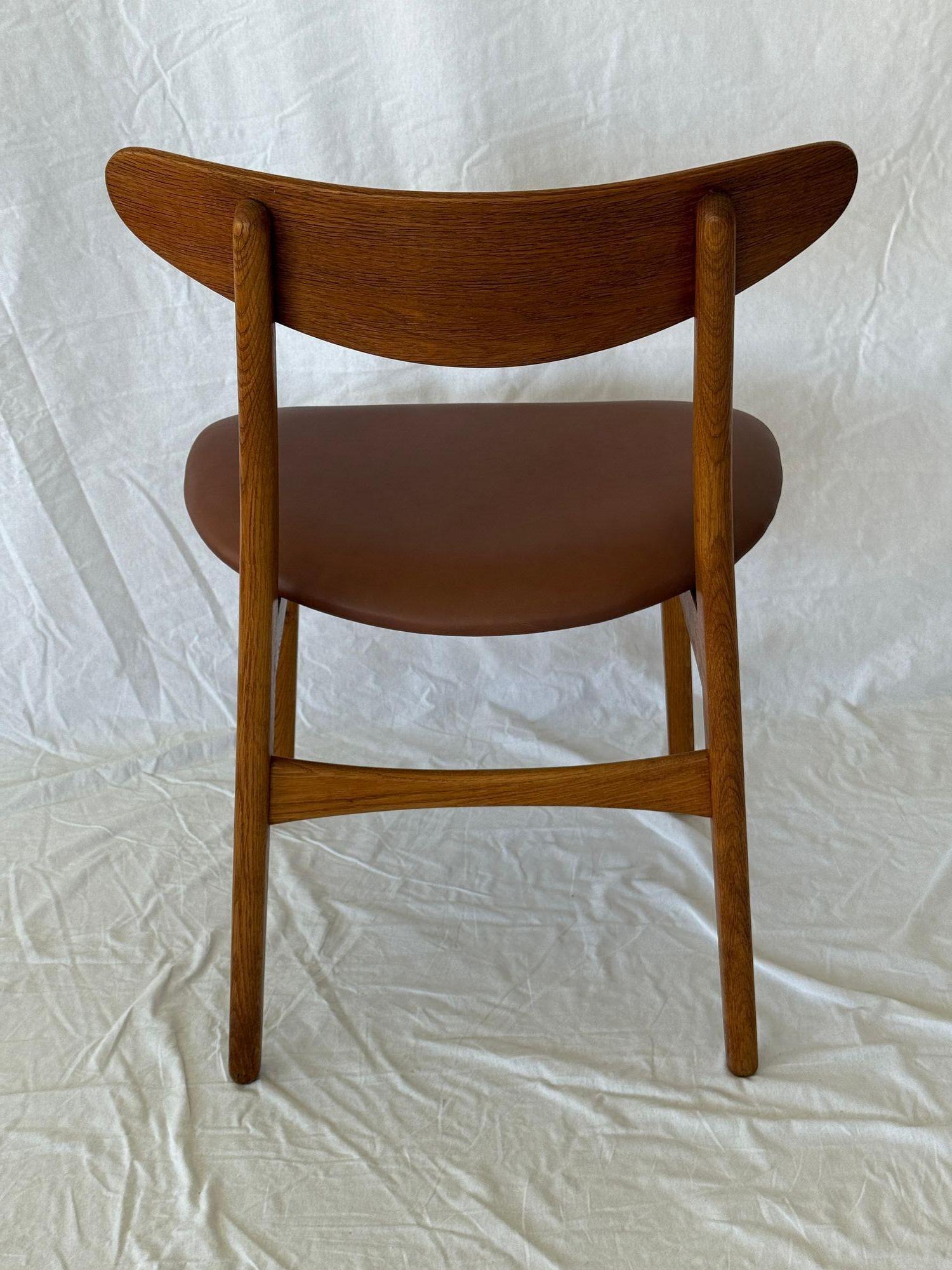 Set di 4 sedie da pranzo Hans Wegner CH-30 In condizioni ottime in vendita a Los Angeles, CA