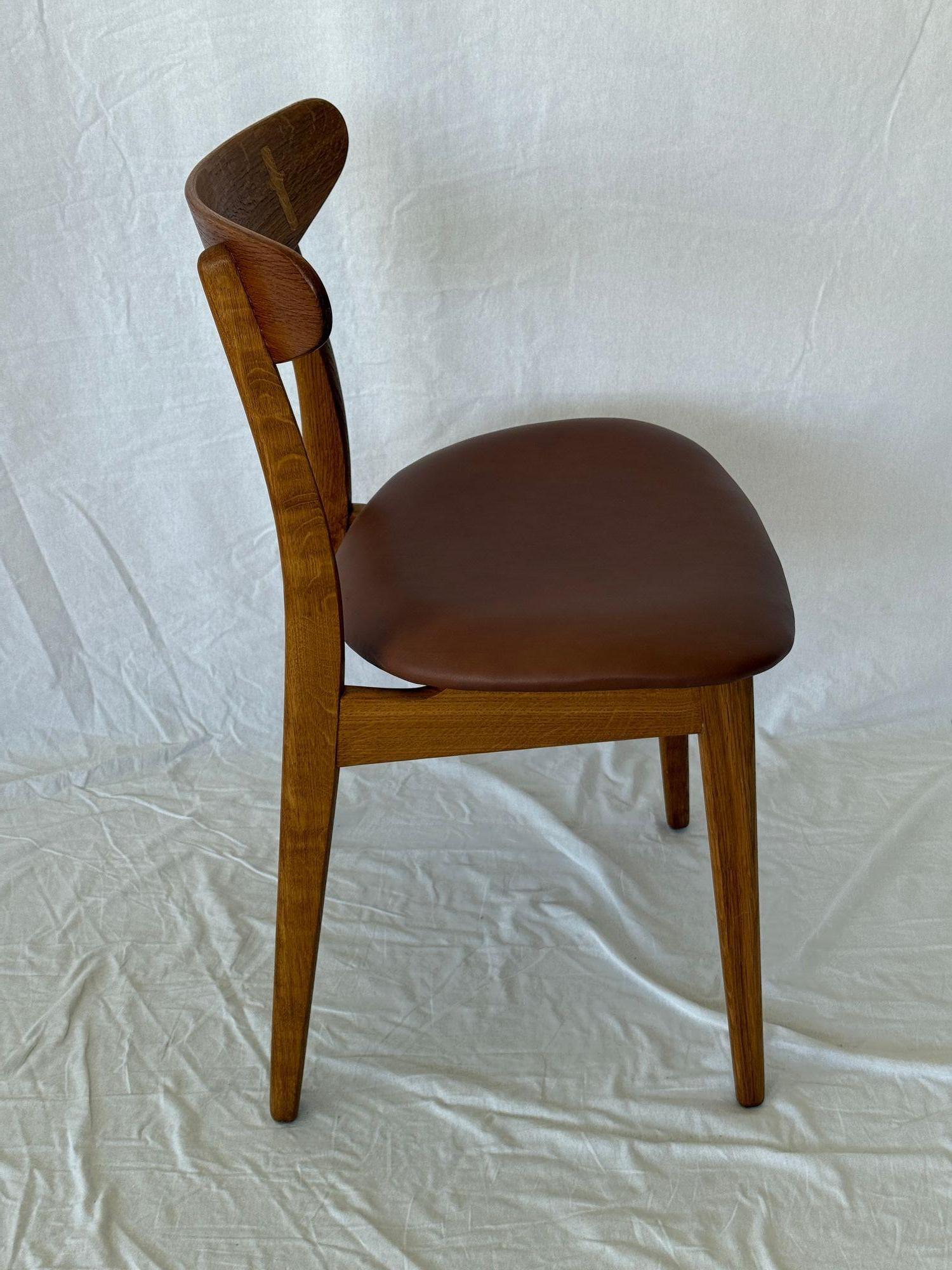 Set di 4 sedie da pranzo Hans Wegner CH-30 in vendita 2