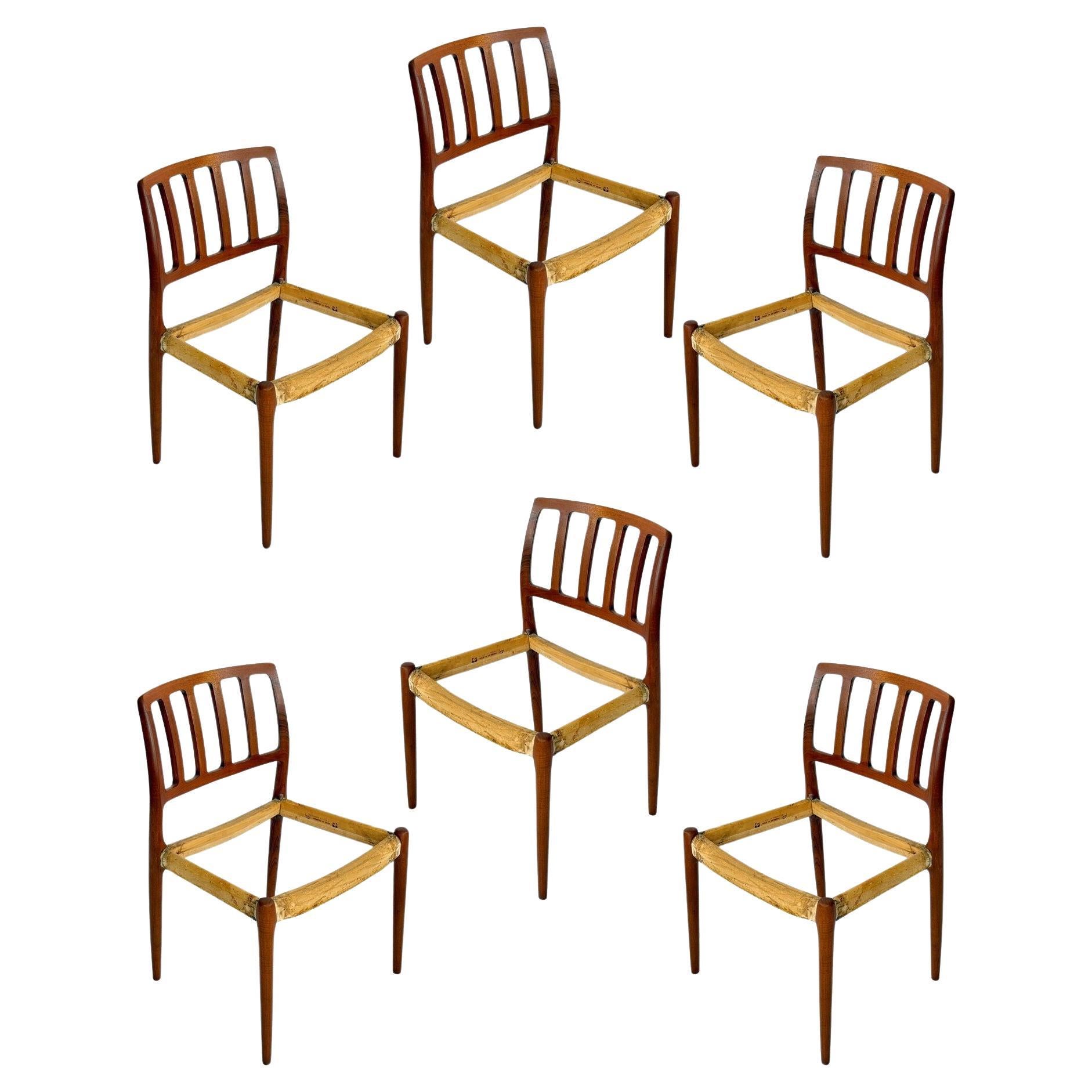 Set of 6 Model 83 Niels Moller Dining Chairs For Sale