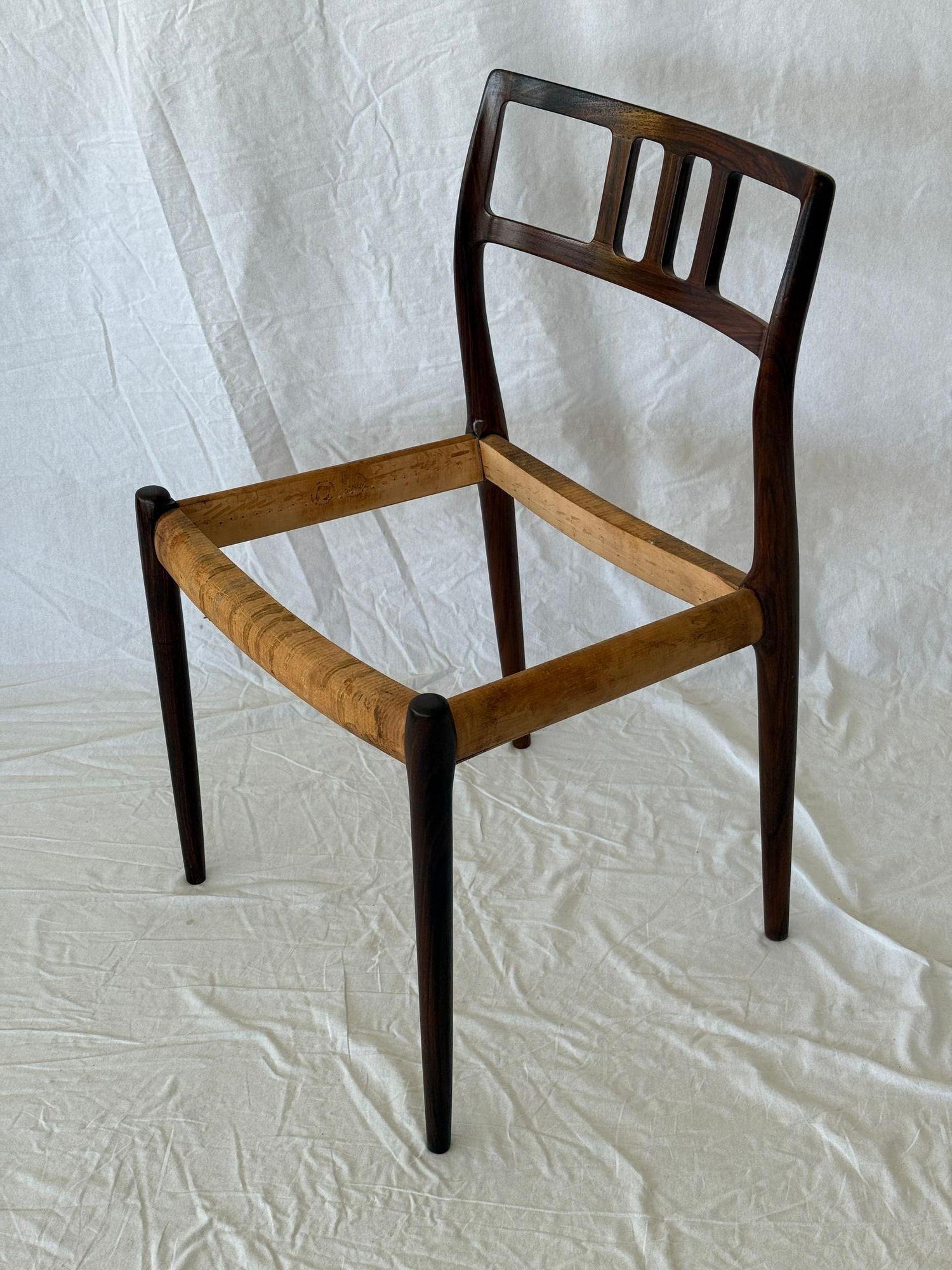 Satz von 4 Niels Moller Model No. 79 Palisander-Esszimmerstühlen im Angebot 5