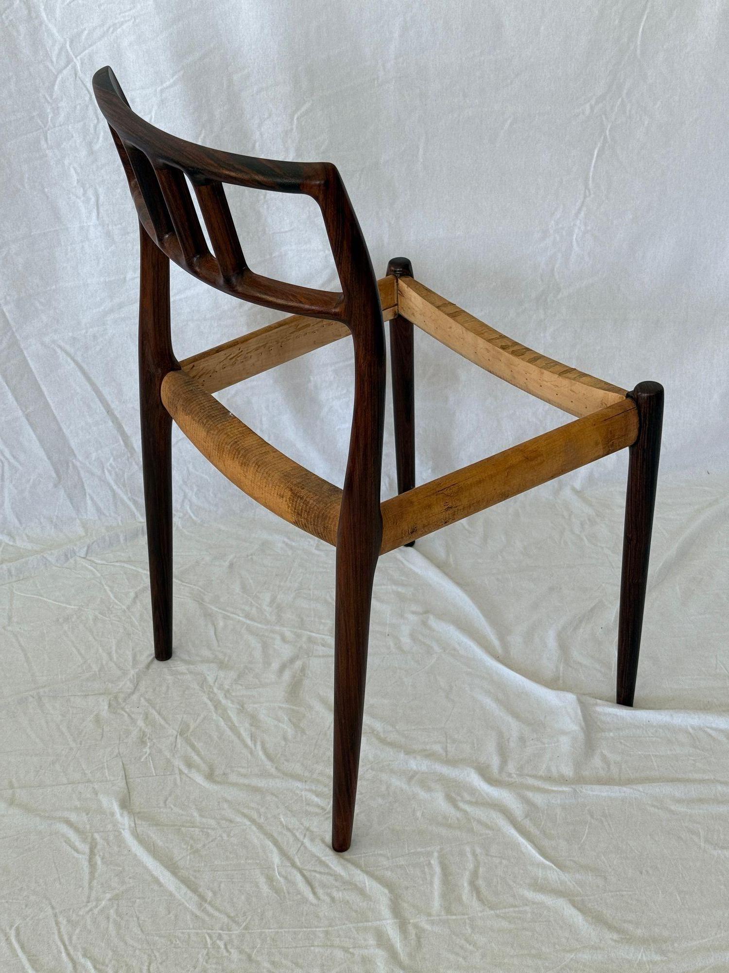 Satz von 4 Niels Moller Model No. 79 Palisander-Esszimmerstühlen im Angebot 7