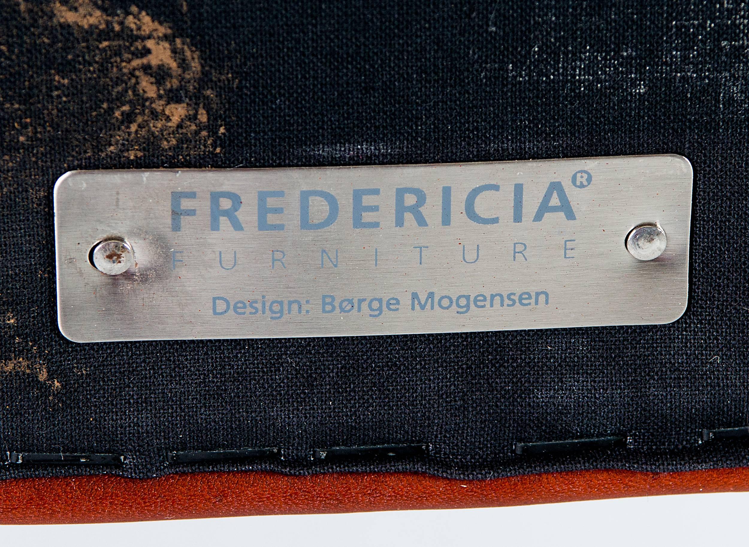 Børge Mogensen Model #2207 Leather Lounge Chair 4