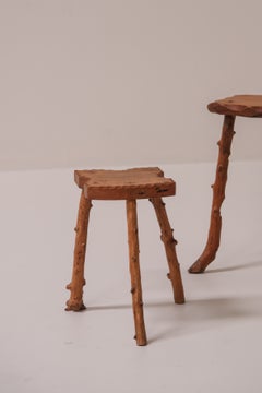 Set of 3 x French Rustic Stools, France, 1960s