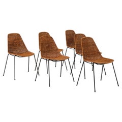 Set of Six ‘Basket’ Chairs by Gian Franco Legler, 1951
