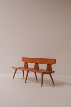 Jacob Kielland Brandt Solid Pine Bench for I. Christiansen, Denmark, 1960s