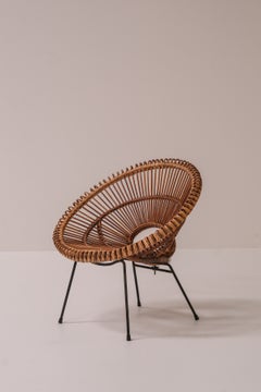 Pair of Rattan Chairs by Janine Abraham & Dirk Jan Rol for Rougier, France