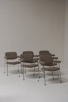 Lot de six fauteuils CM 197, créés par Pierre Paulin pour Thonet, France, années 1950