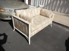 Vintage Faux Bamboo Settee
