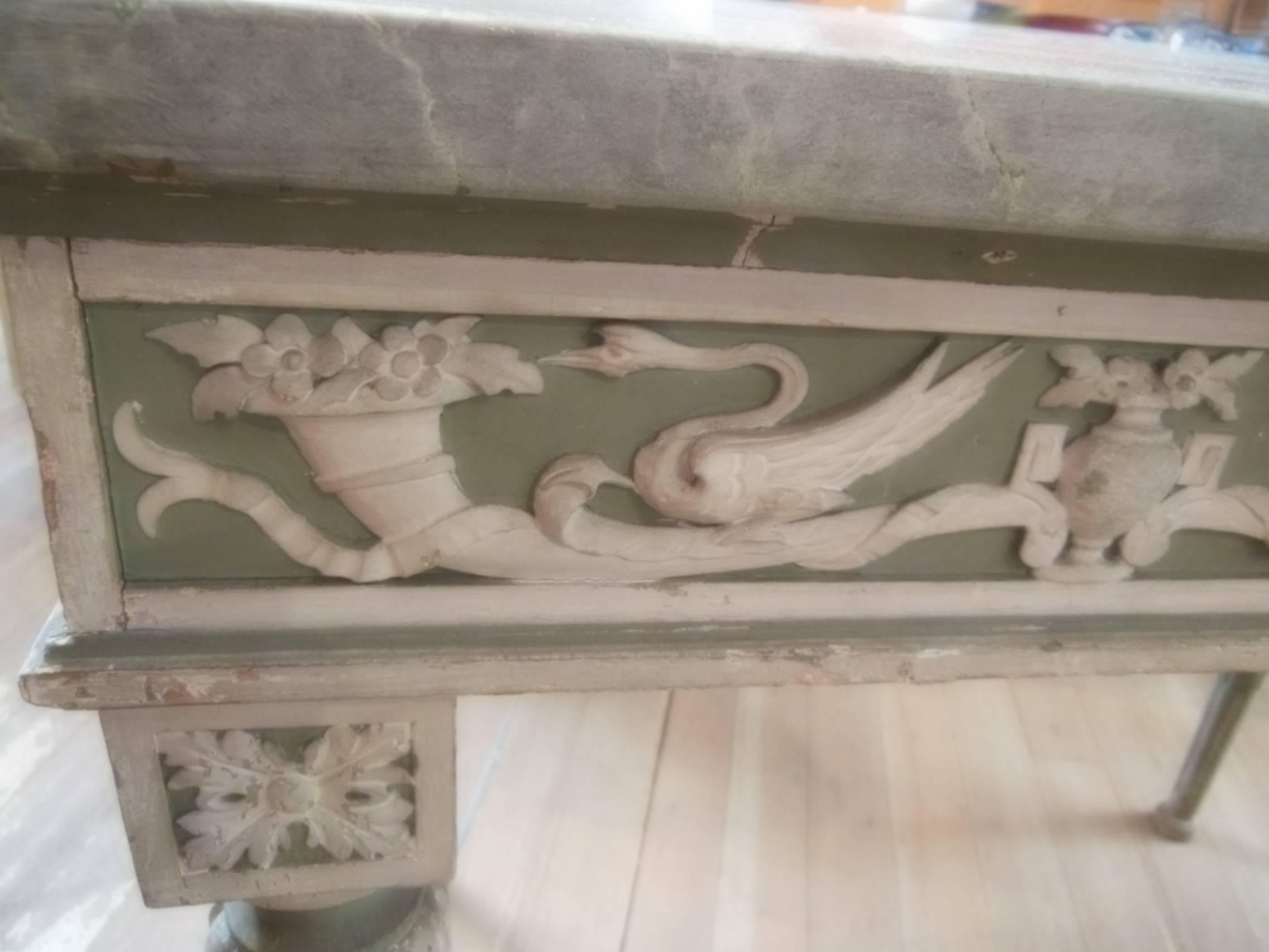 Decorative Stone Top Table In Good Condition For Sale In Sag Harbor, NY