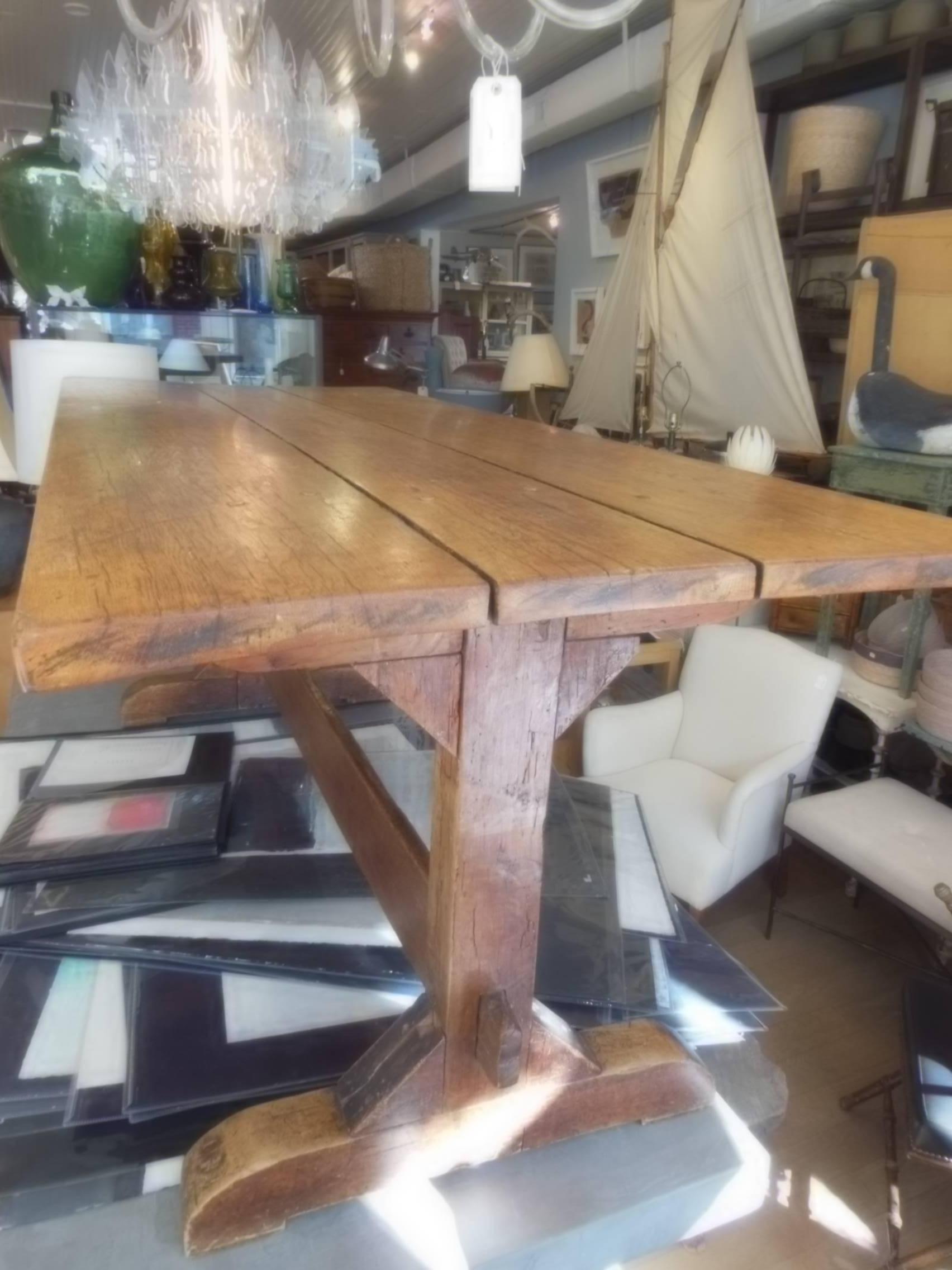 Vintage French Trestle Table 2