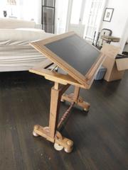 English Writing Table with Leather Insert Top