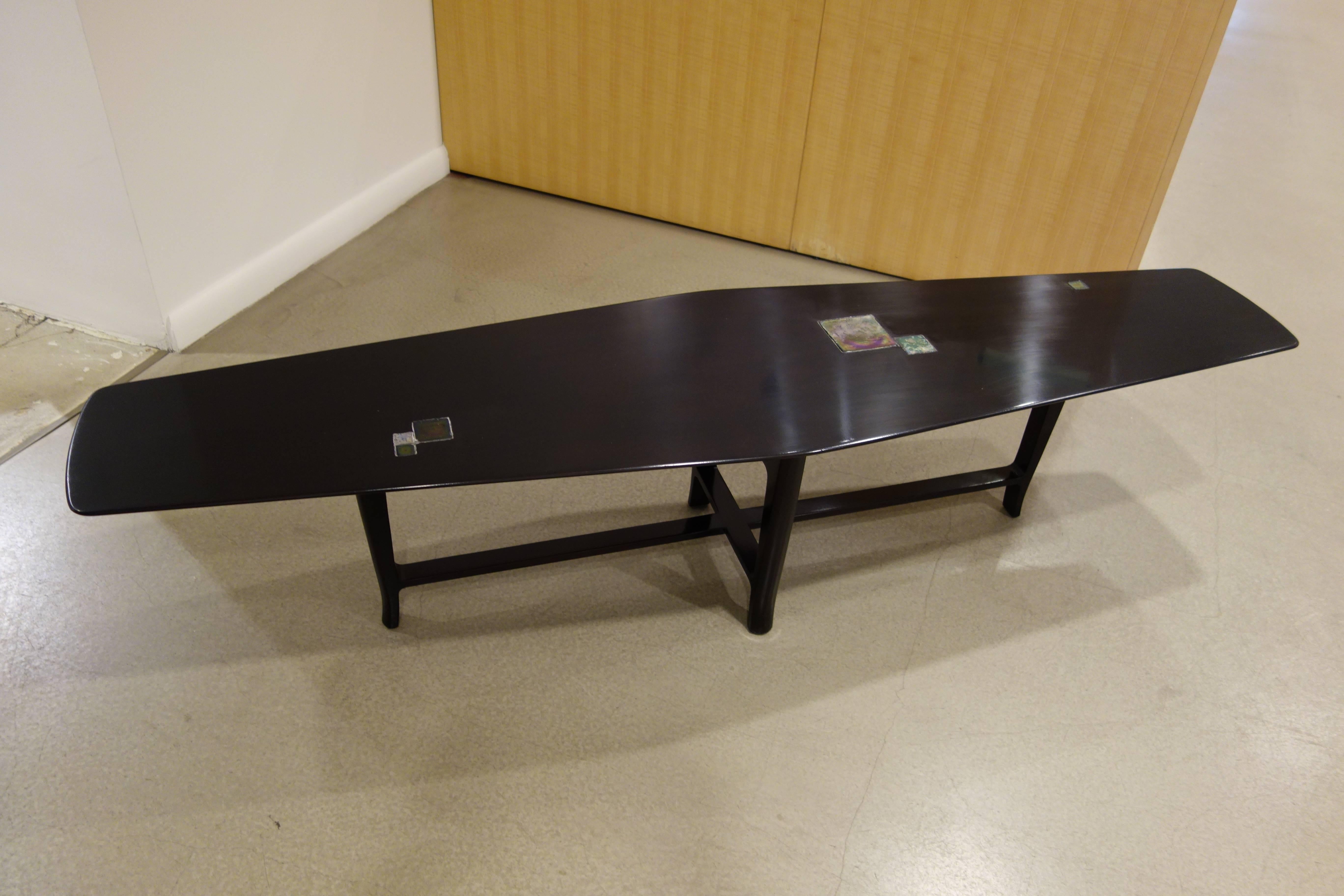 Mid-Century Modern Edward Wormley Mid-Century Coffee Table with Tiffany Tiles for Dunbar