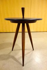 Phillip Lloyd Powell Tripod Walnut and Slate Side or End Table